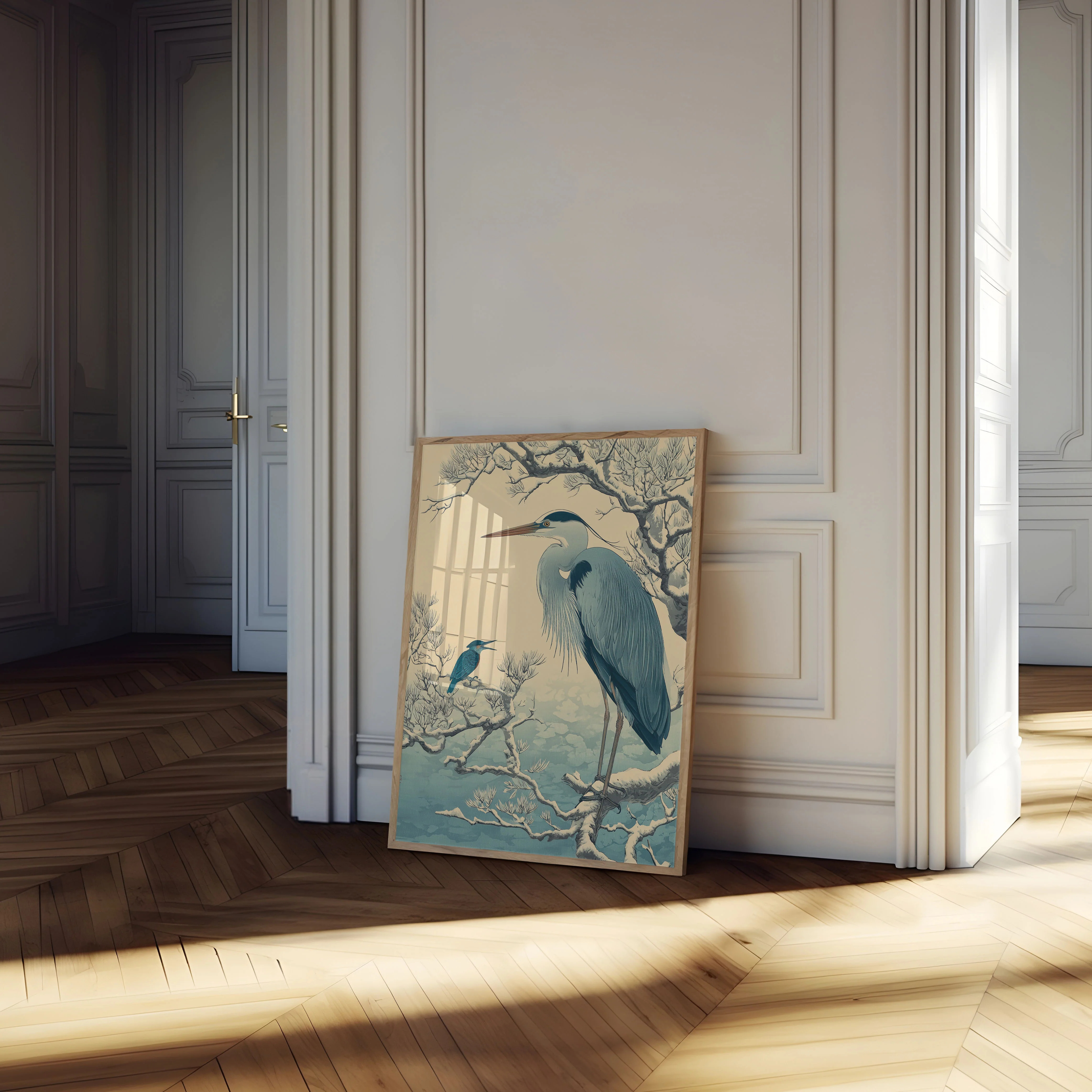 Great Blue Heron Winter Poster - Image 4