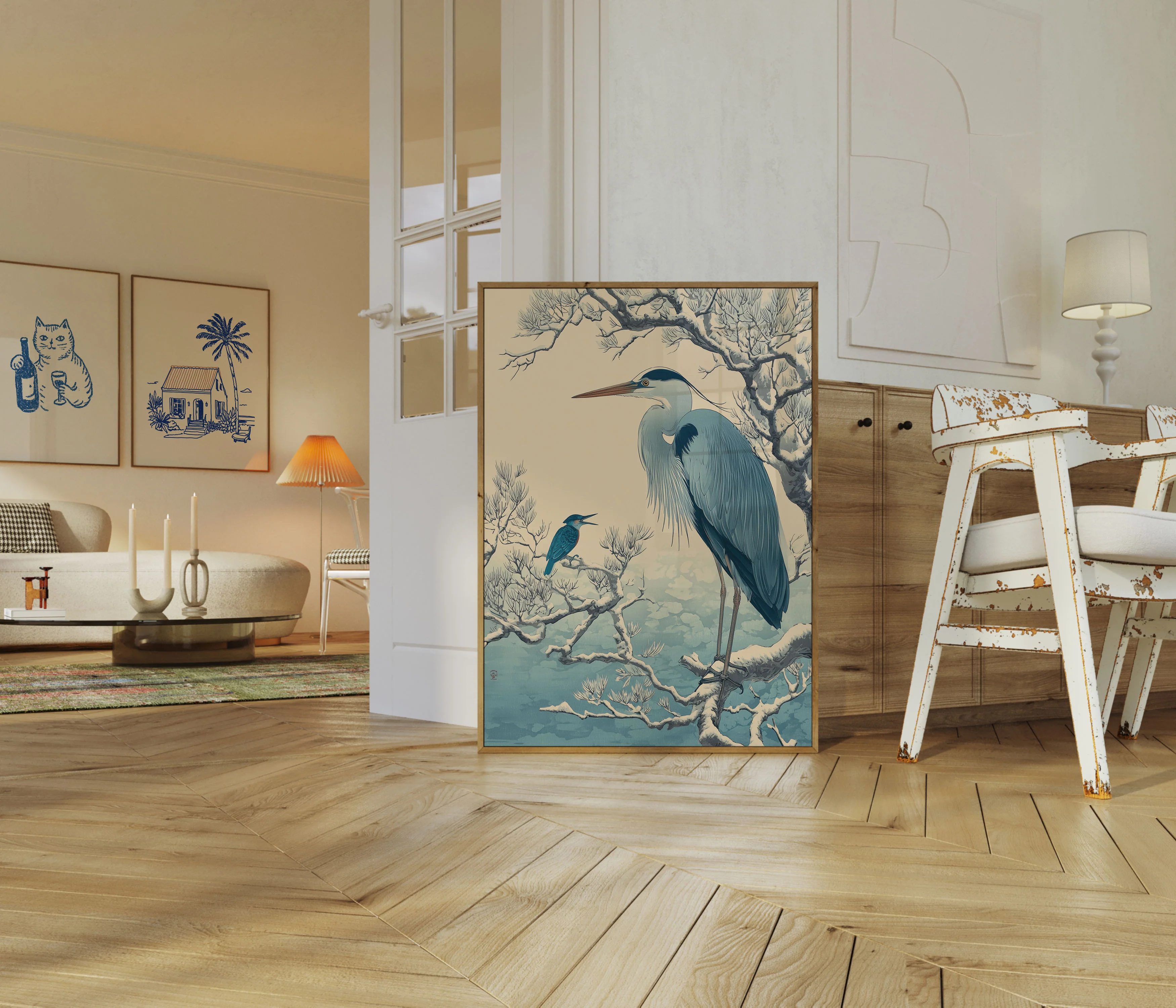 Great Blue Heron Winter Poster - Image 5