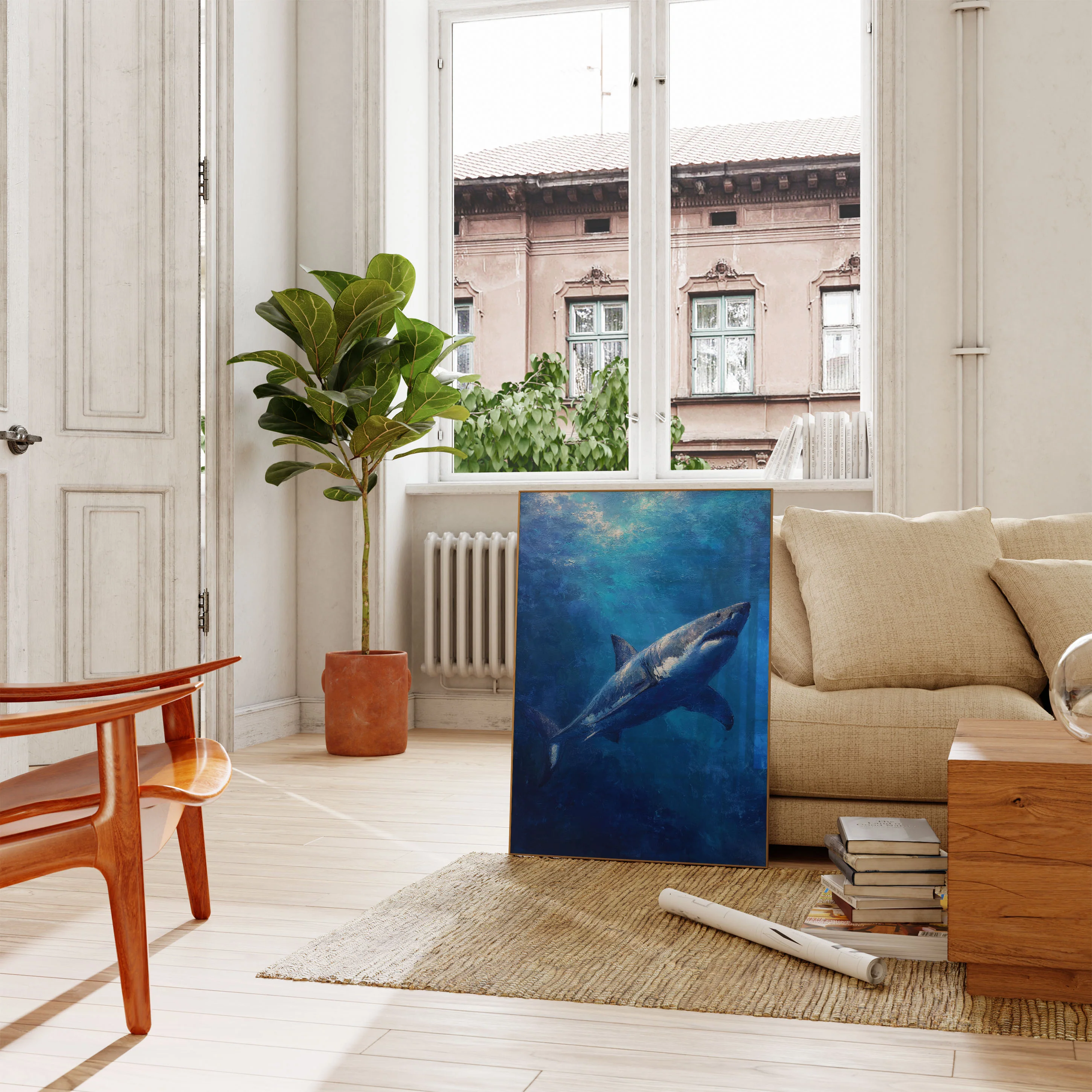 Great White Majesty Ocean Poster - Image 2