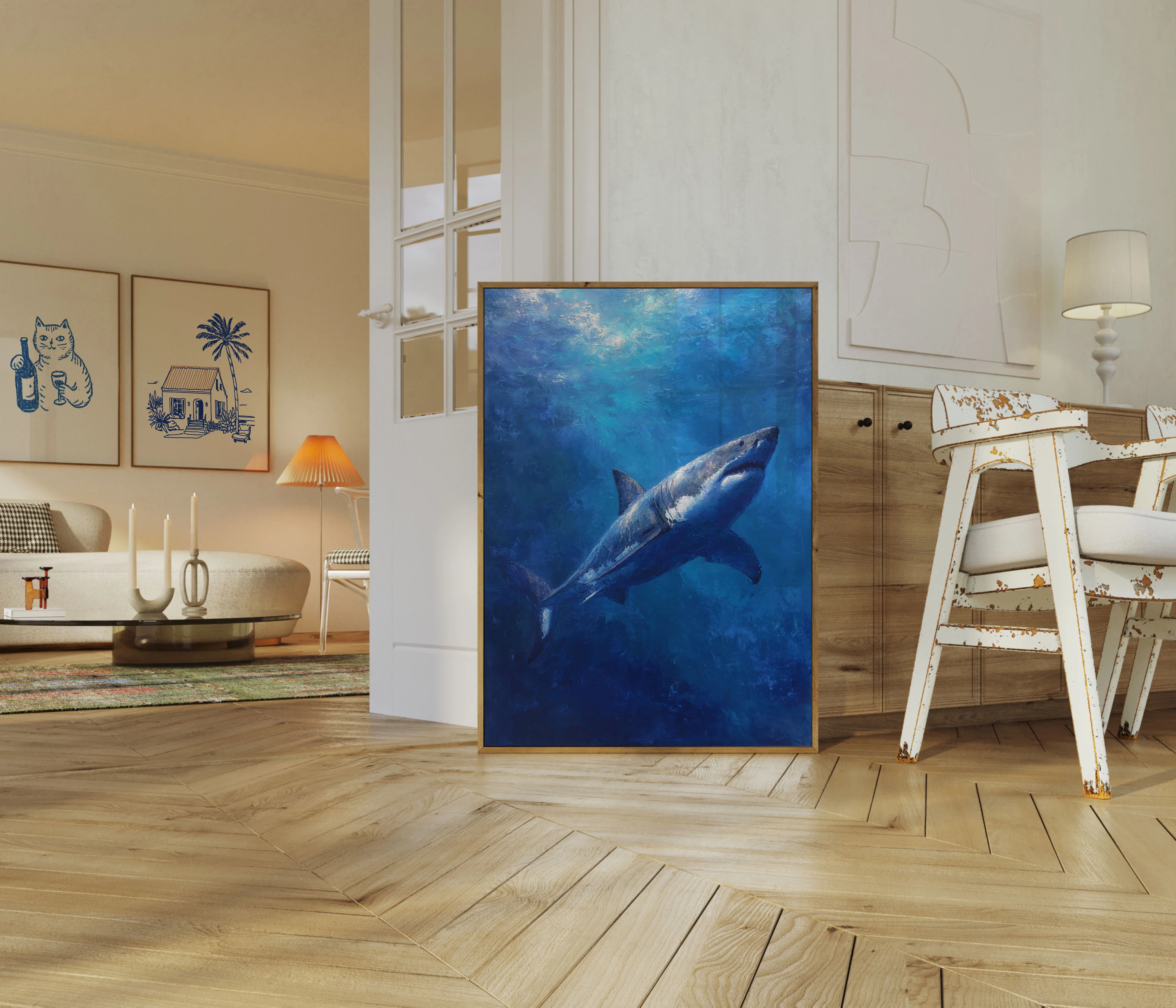 Great White Majesty Ocean Poster - Image 5