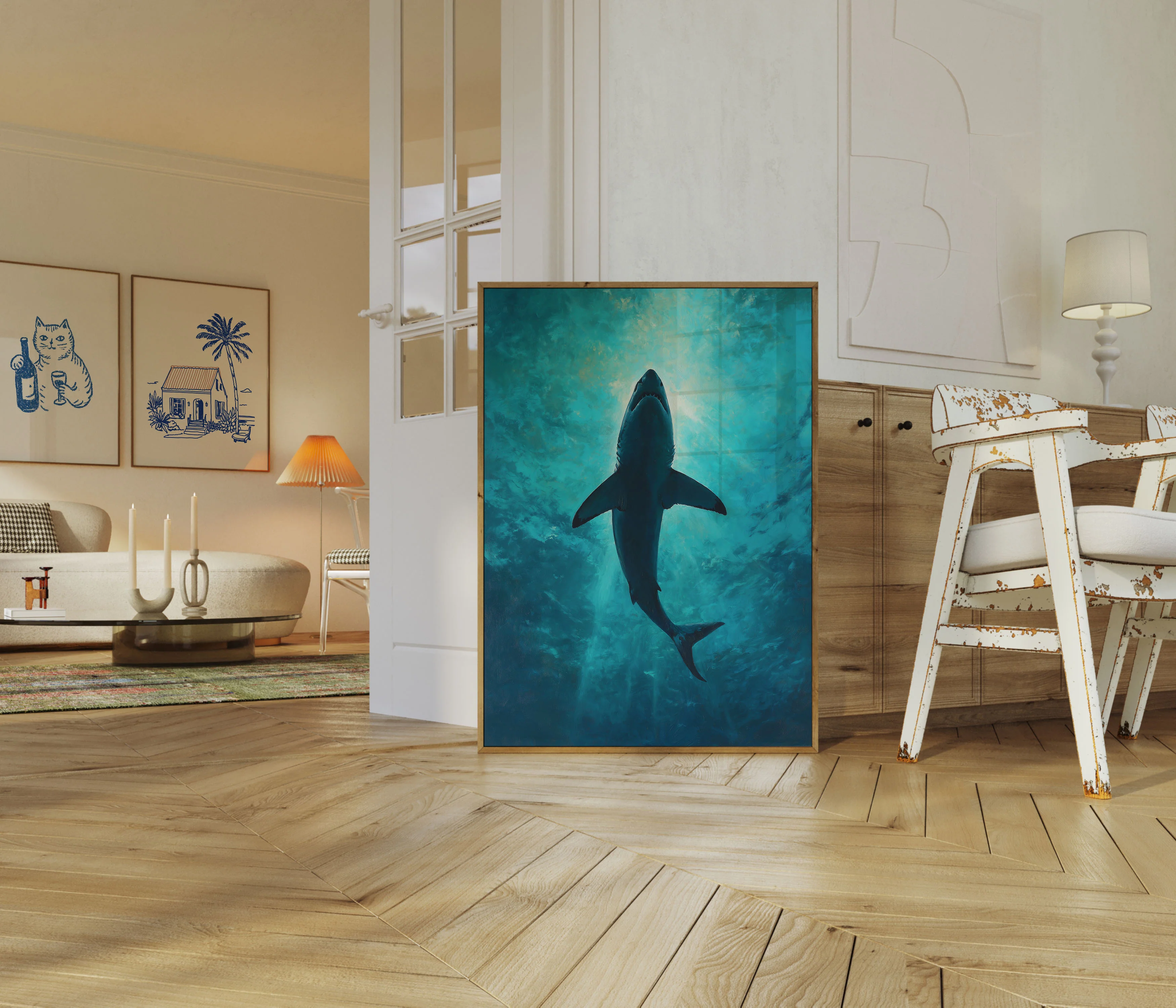 Great White Shark Ascending Poster - Image 5