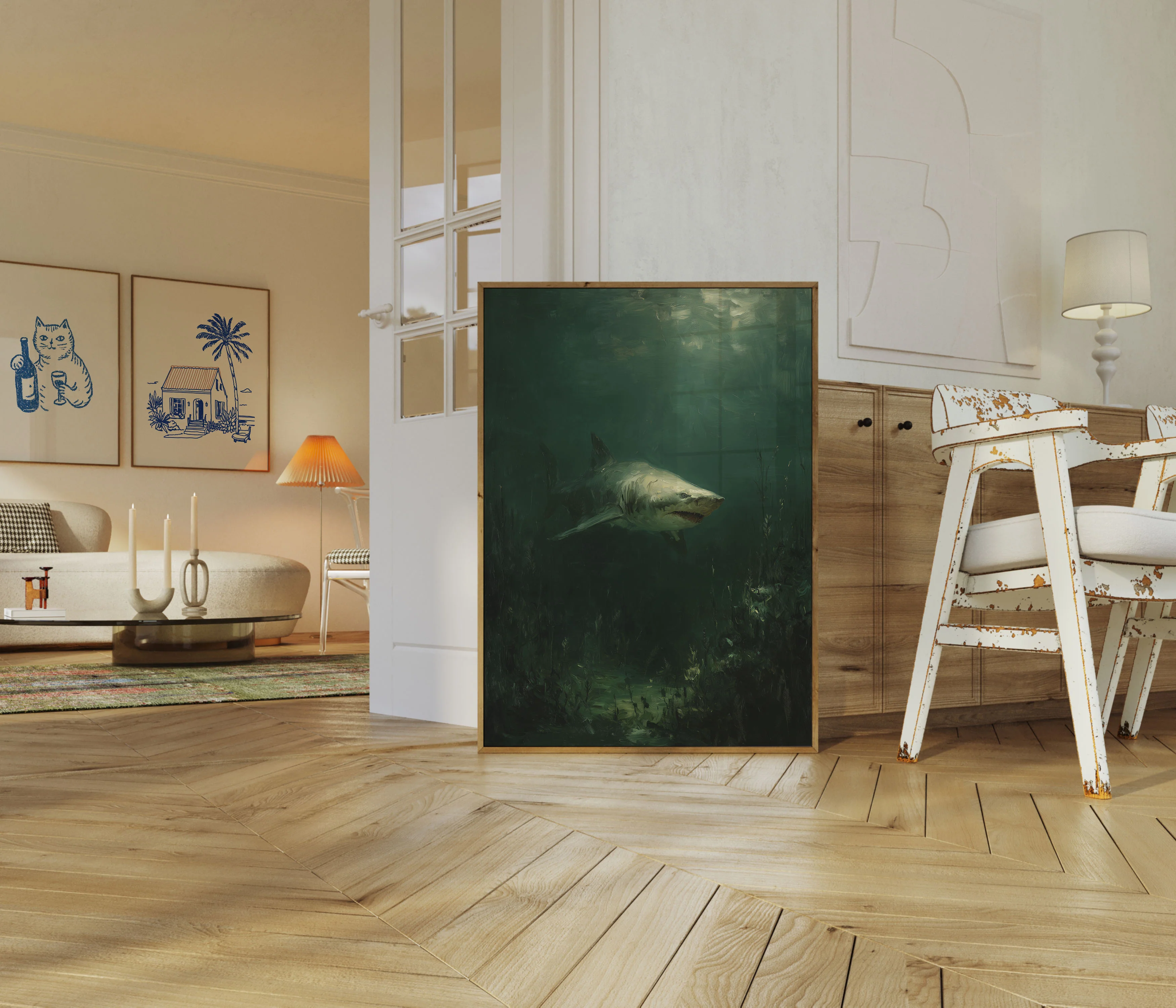 Great White Shark Deep Ocean Poster - Image 5