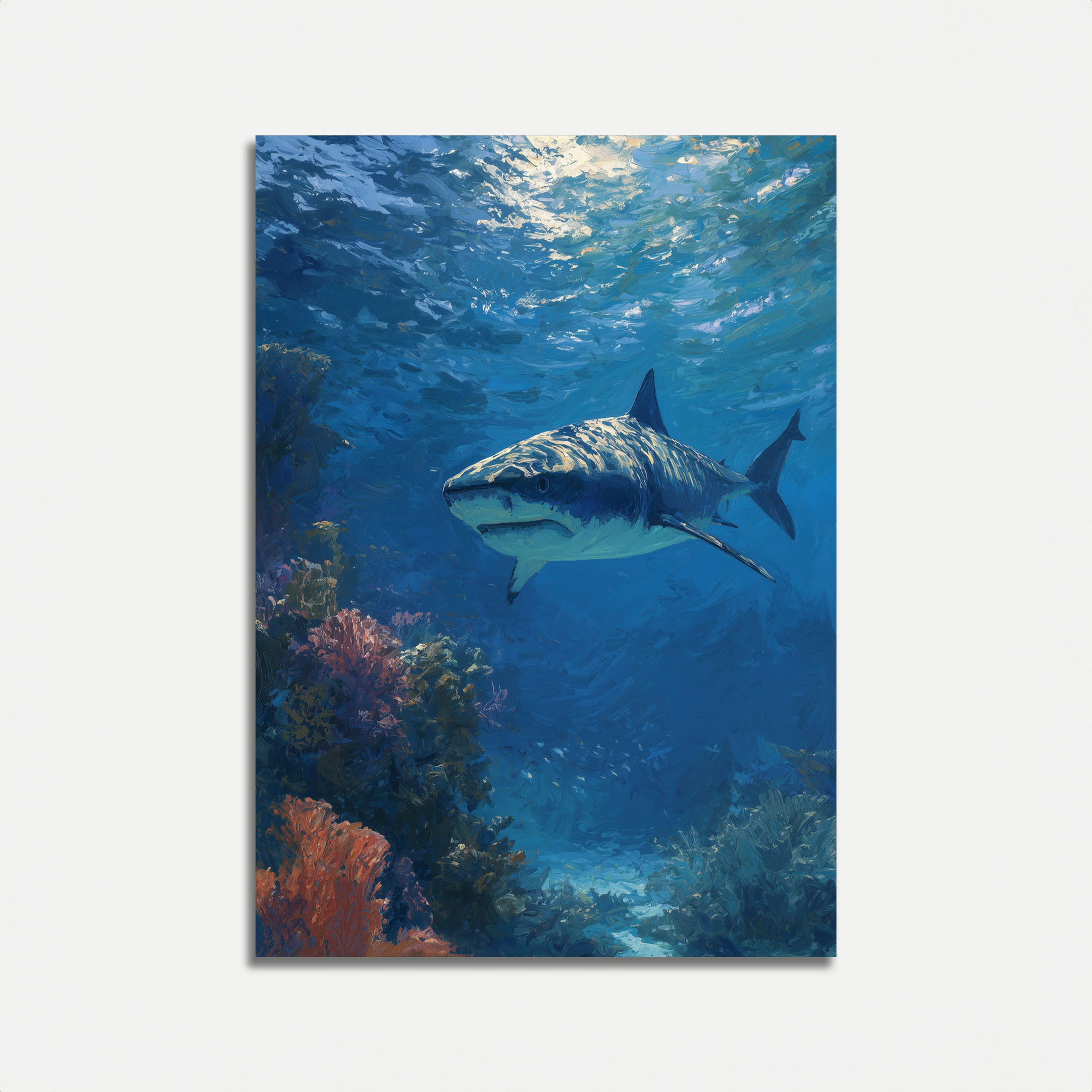 Great White Shark Ocean Poster