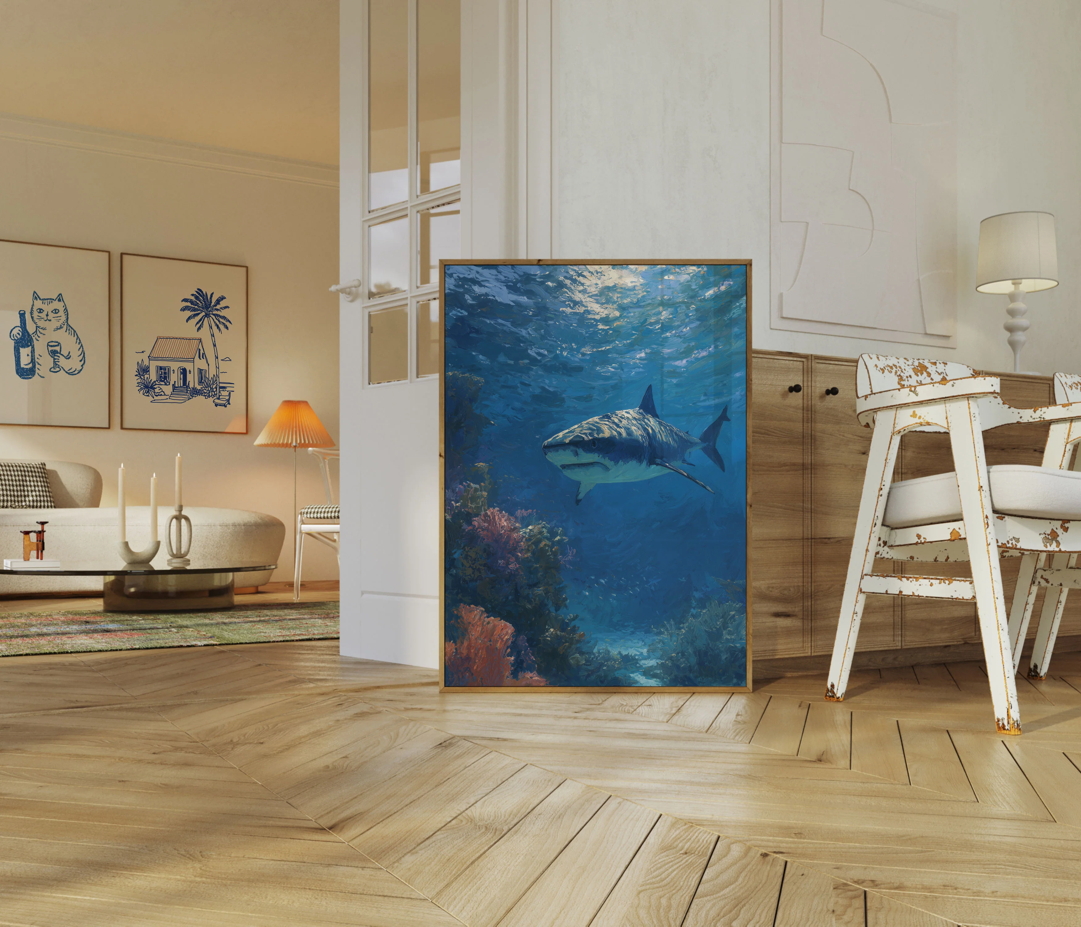 Great White Shark Ocean Poster - Image 5