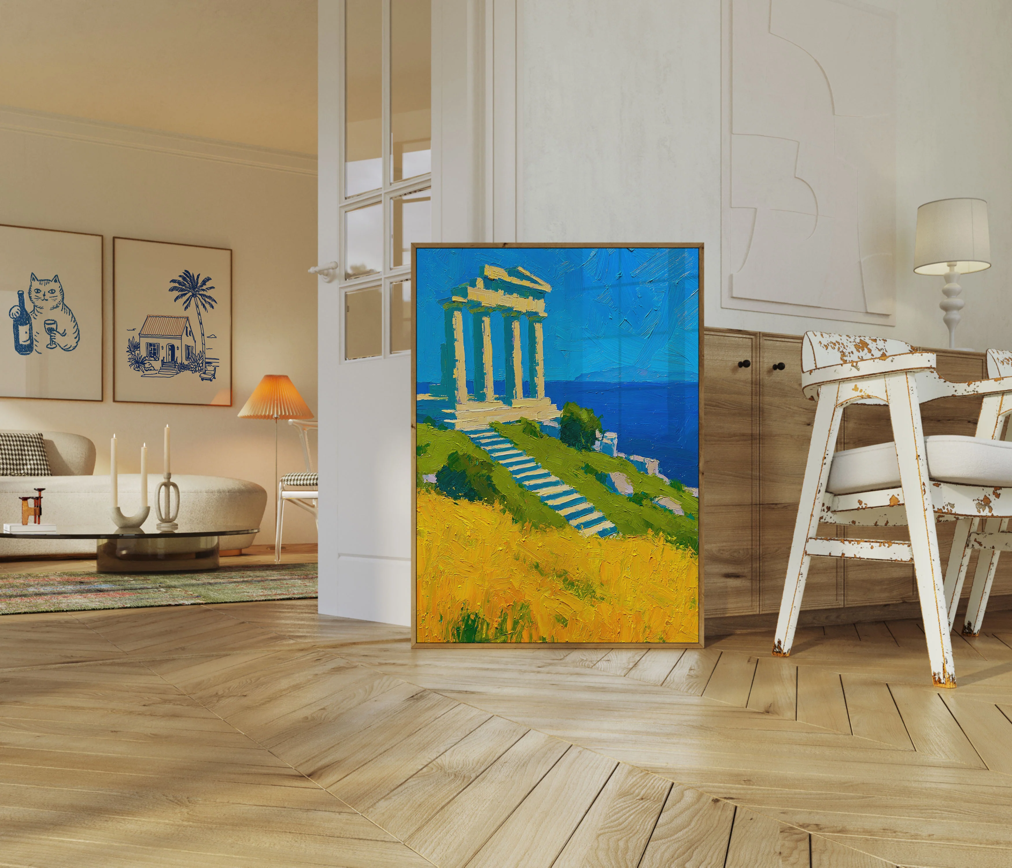 Greek Temple by the Sea Poster - Image 5
