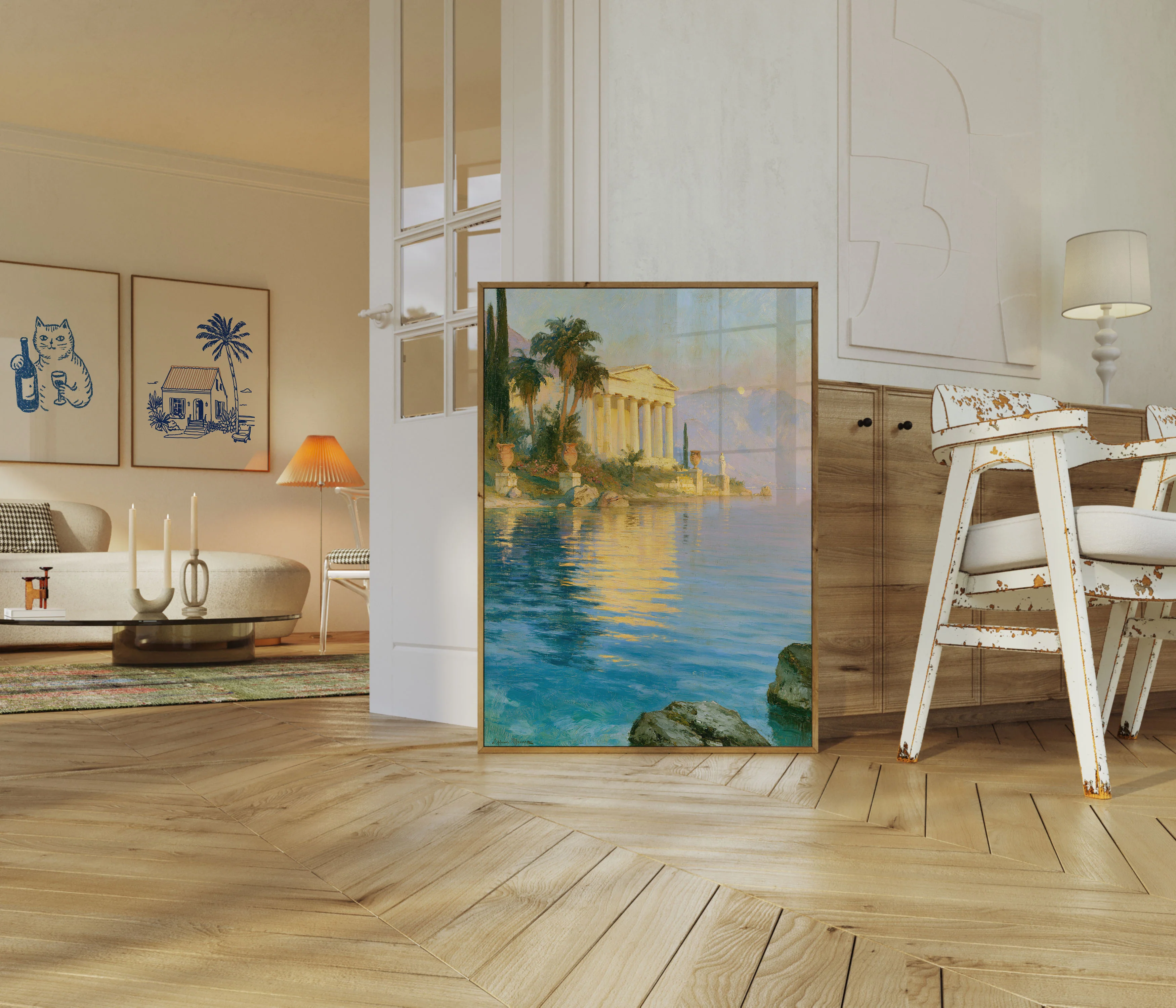 Greek Temple by the Sea Poster - Image 5