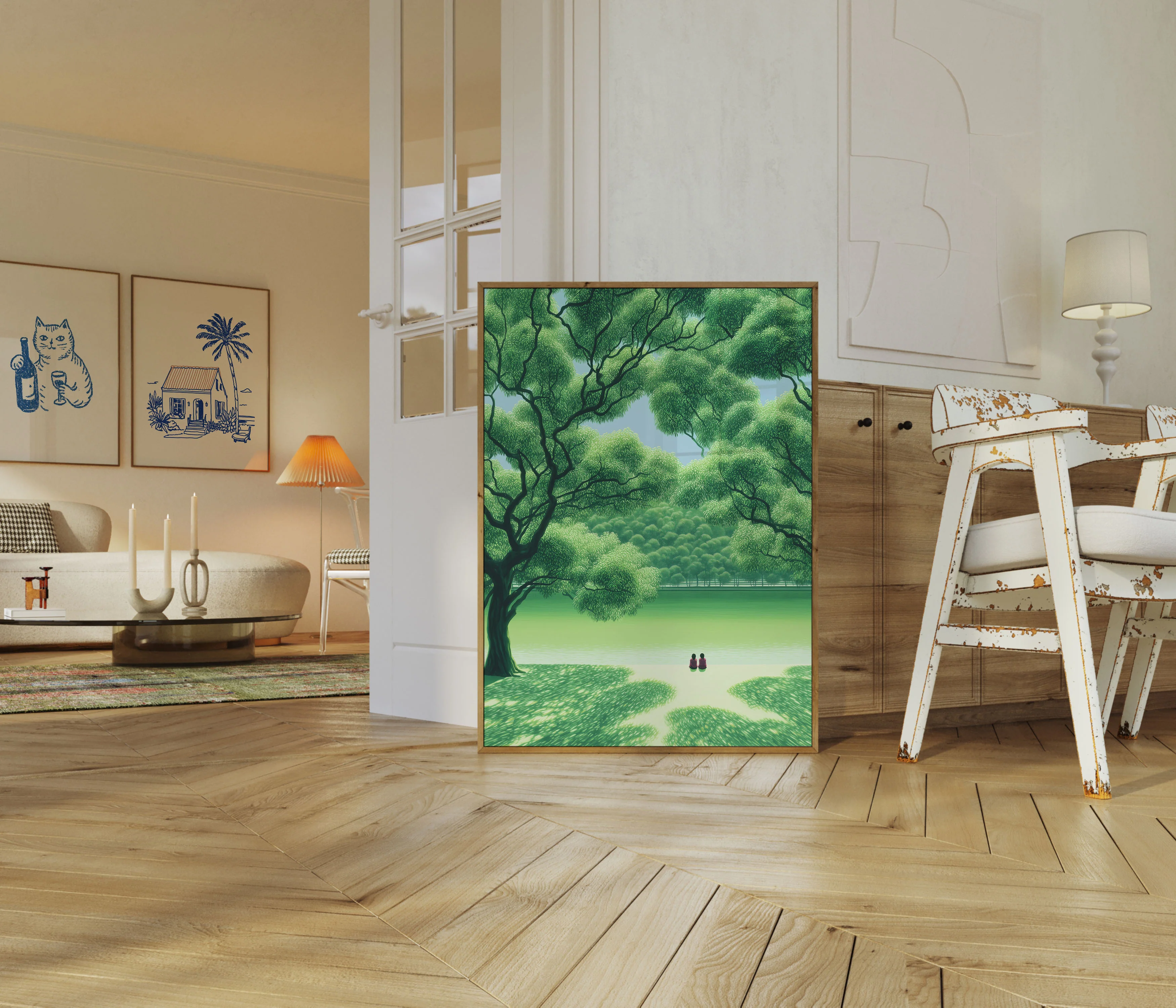 Green Serenity Forest Poster - Image 5
