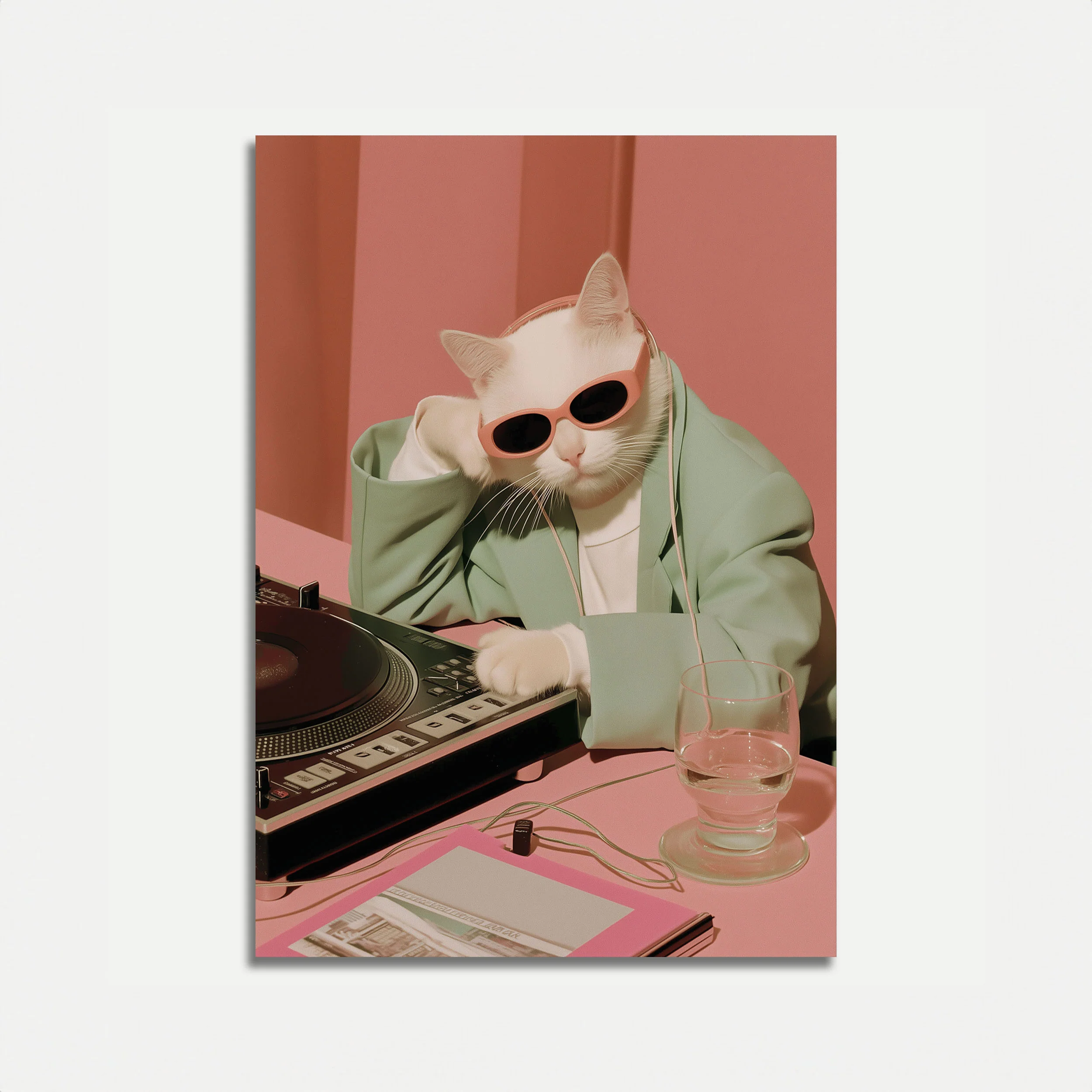Groovy DJ Cat Poster