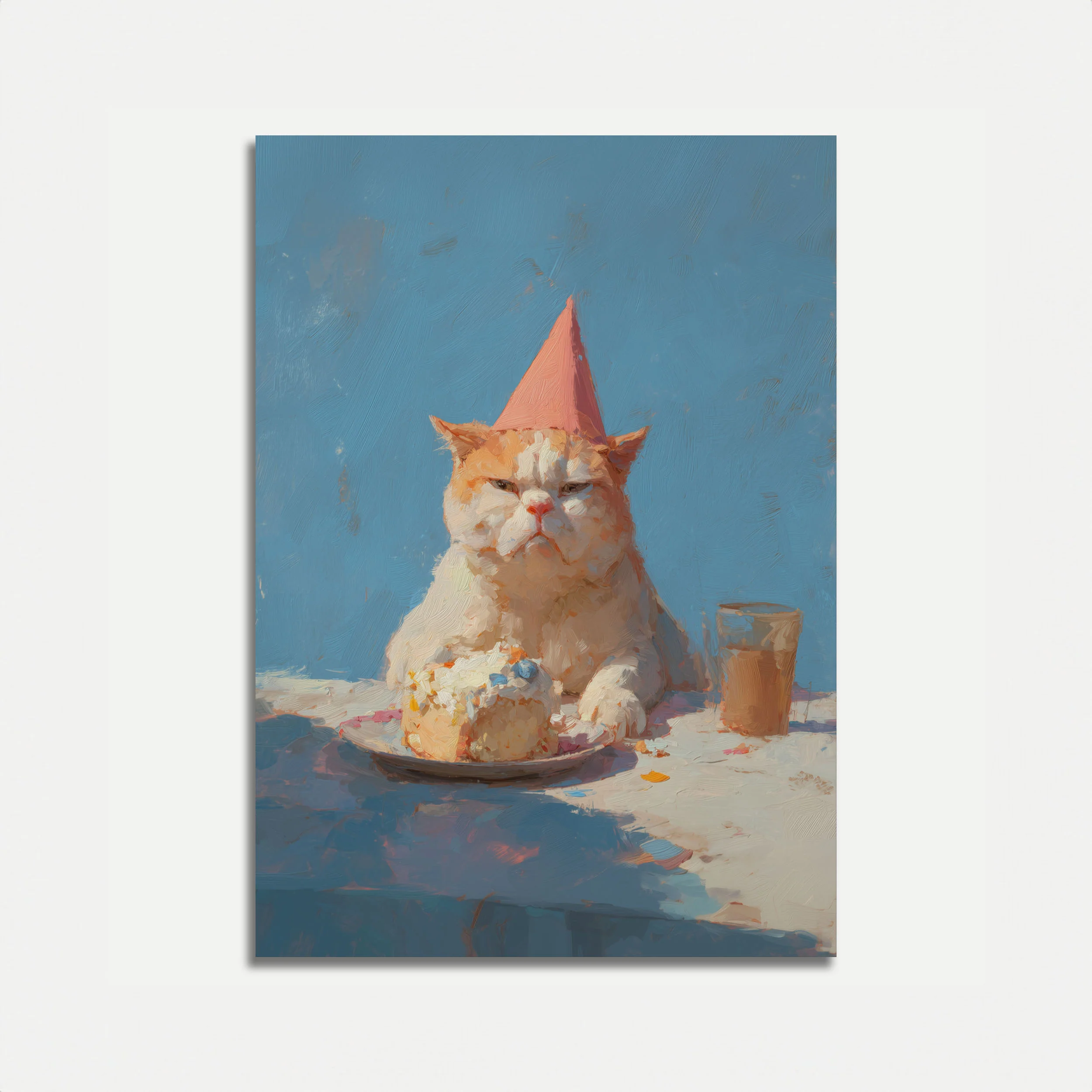 Grumpy Birthday Cat Poster