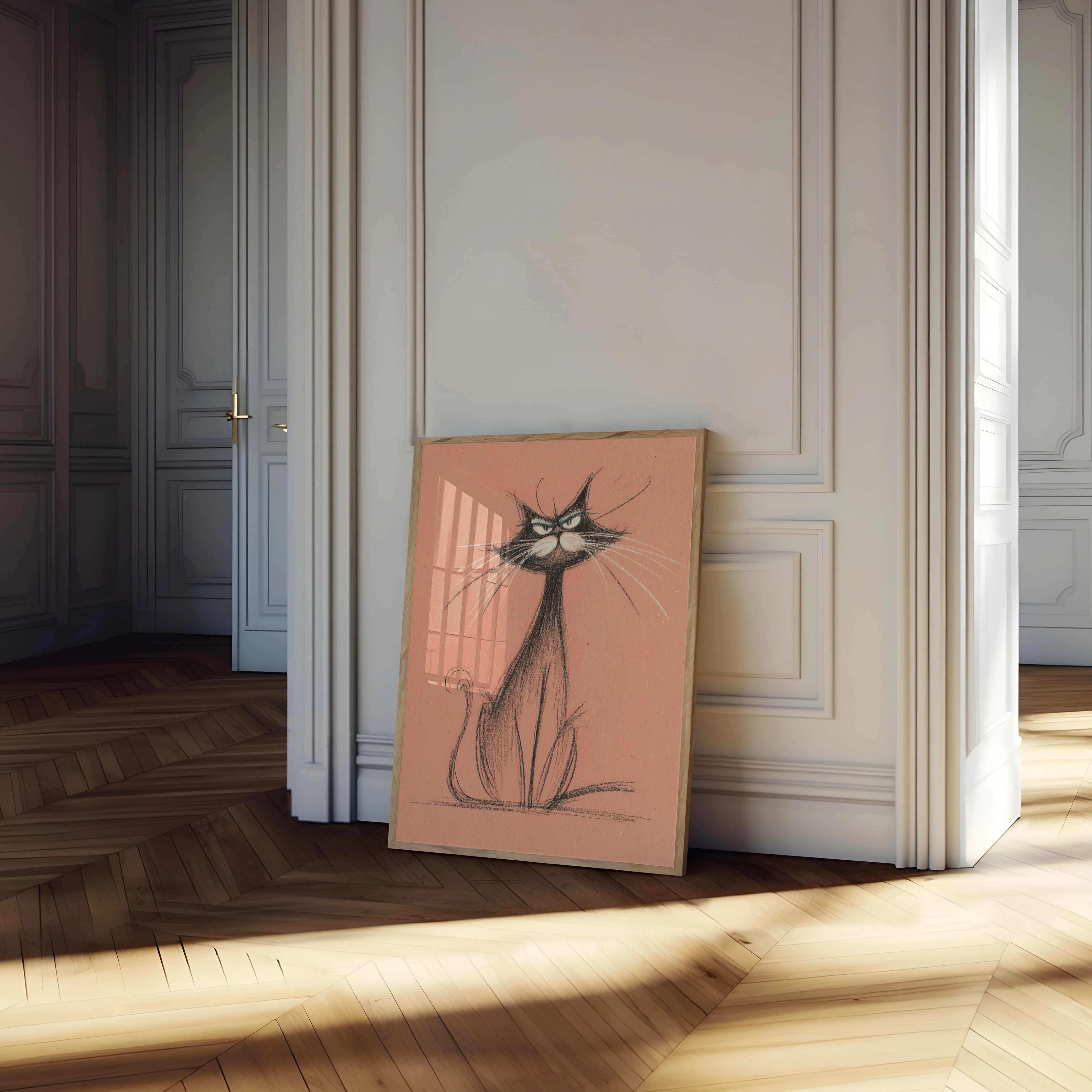 Grumpy Black Cat Poster - Image 4