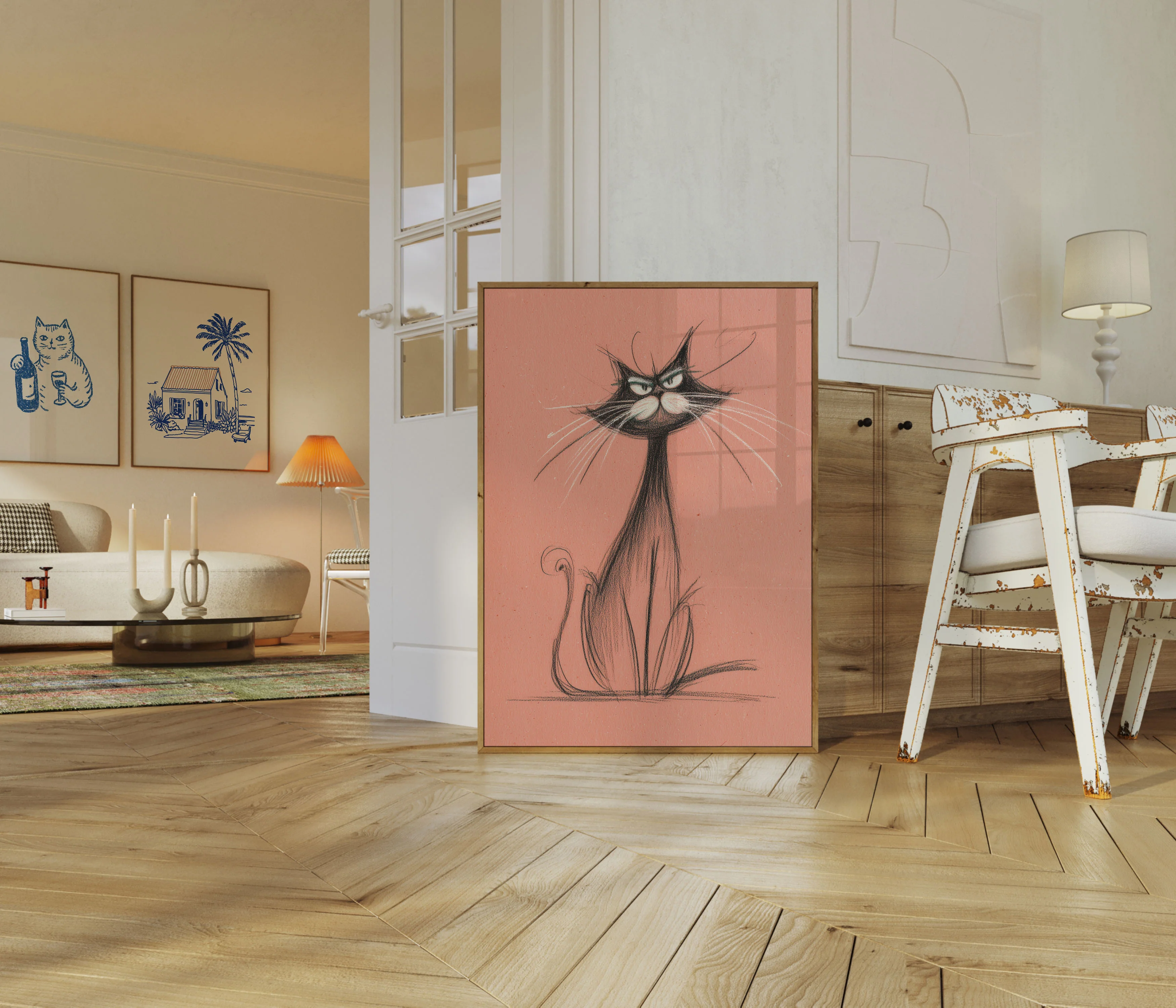 Grumpy Black Cat Poster - Image 5
