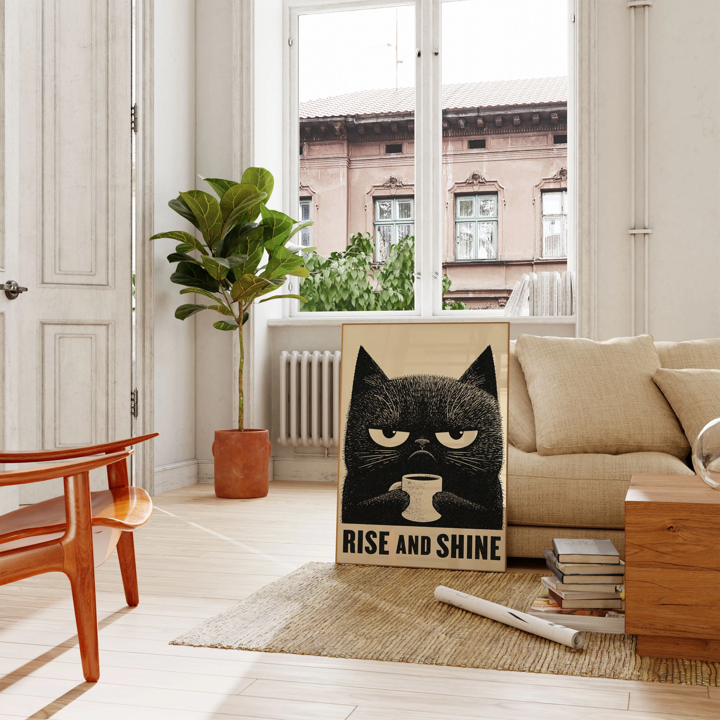 Grumpy Cat Coffee Morning Poster - Image 2