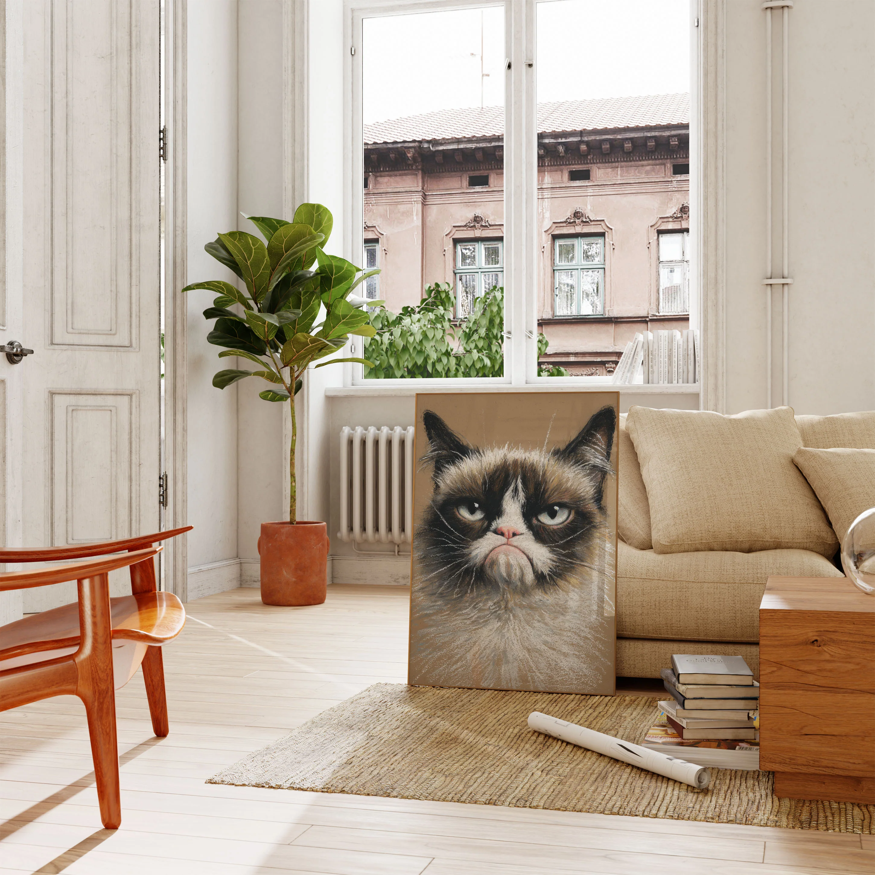 Grumpy Cat Portrait Poster - Image 2