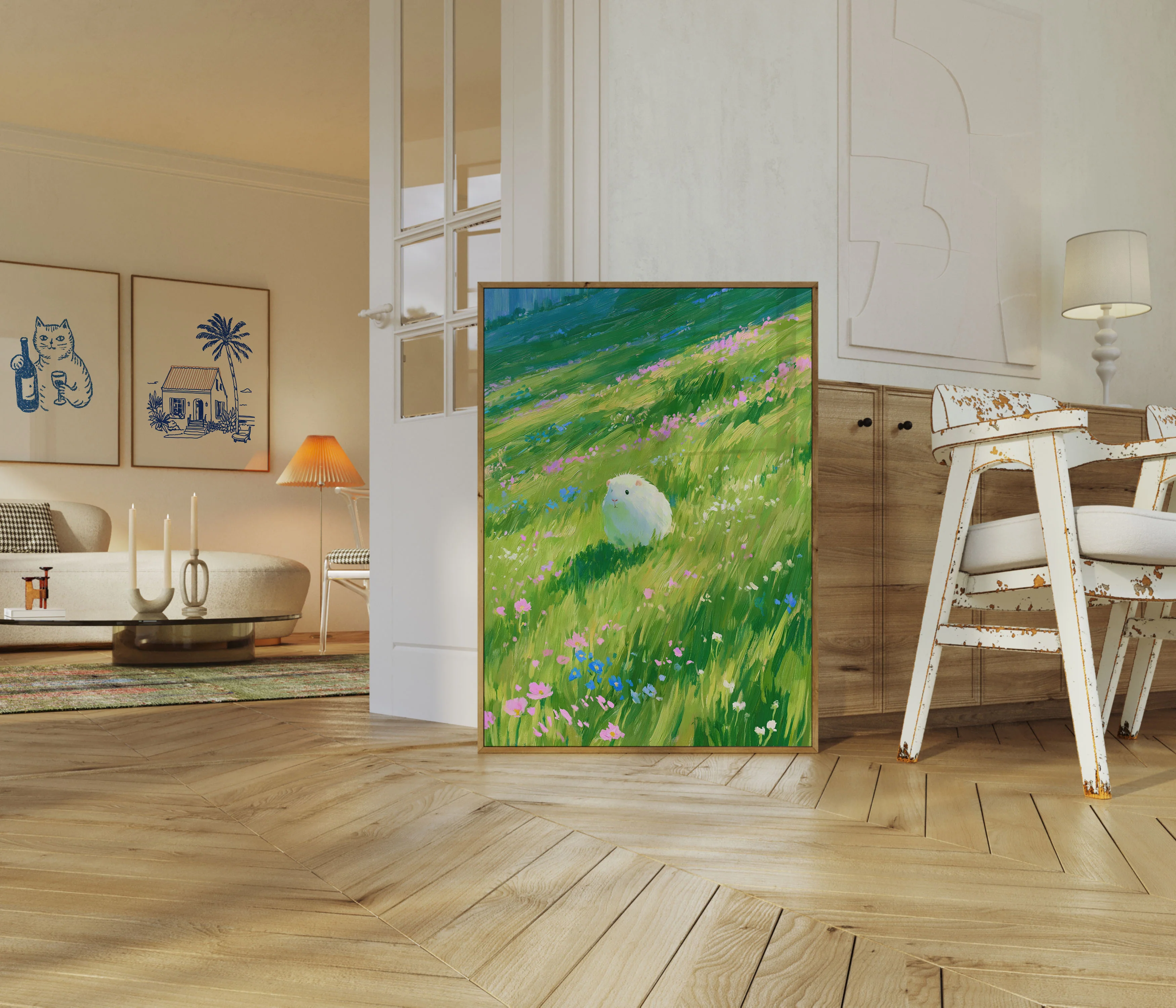 Guinea Pig in Wildflower Meadow Poster - Image 5
