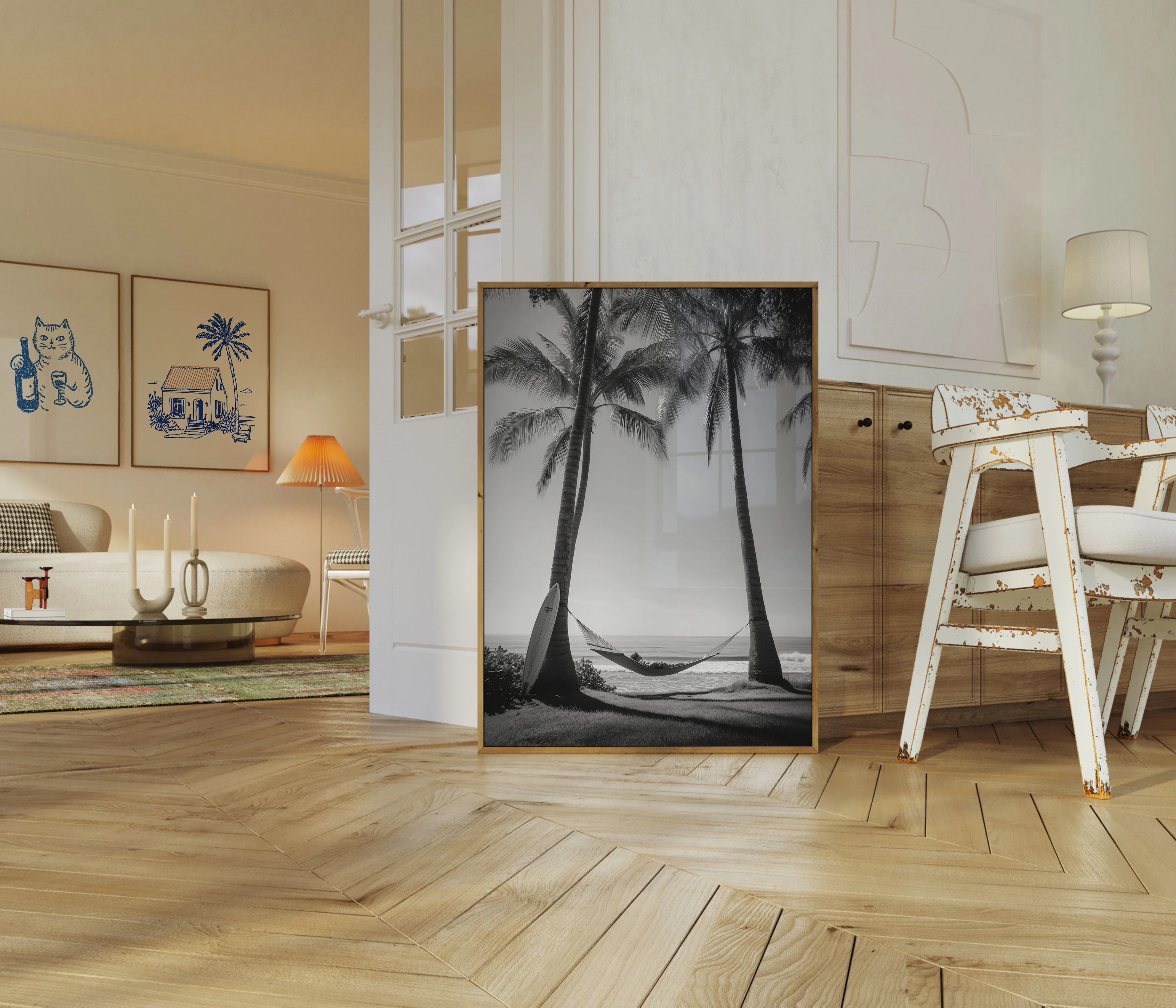 Hammock Between Palm Trees Poster - Image 5