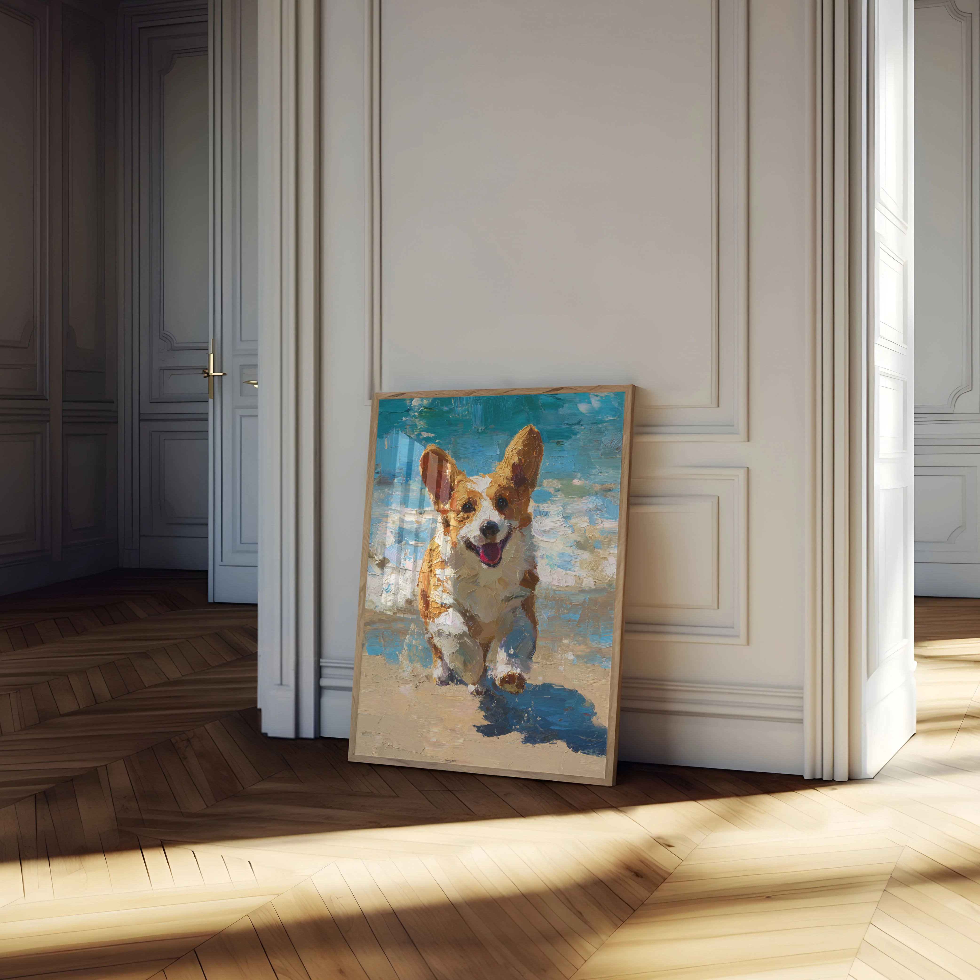 Happy Corgi Beach Day Poster - Image 4