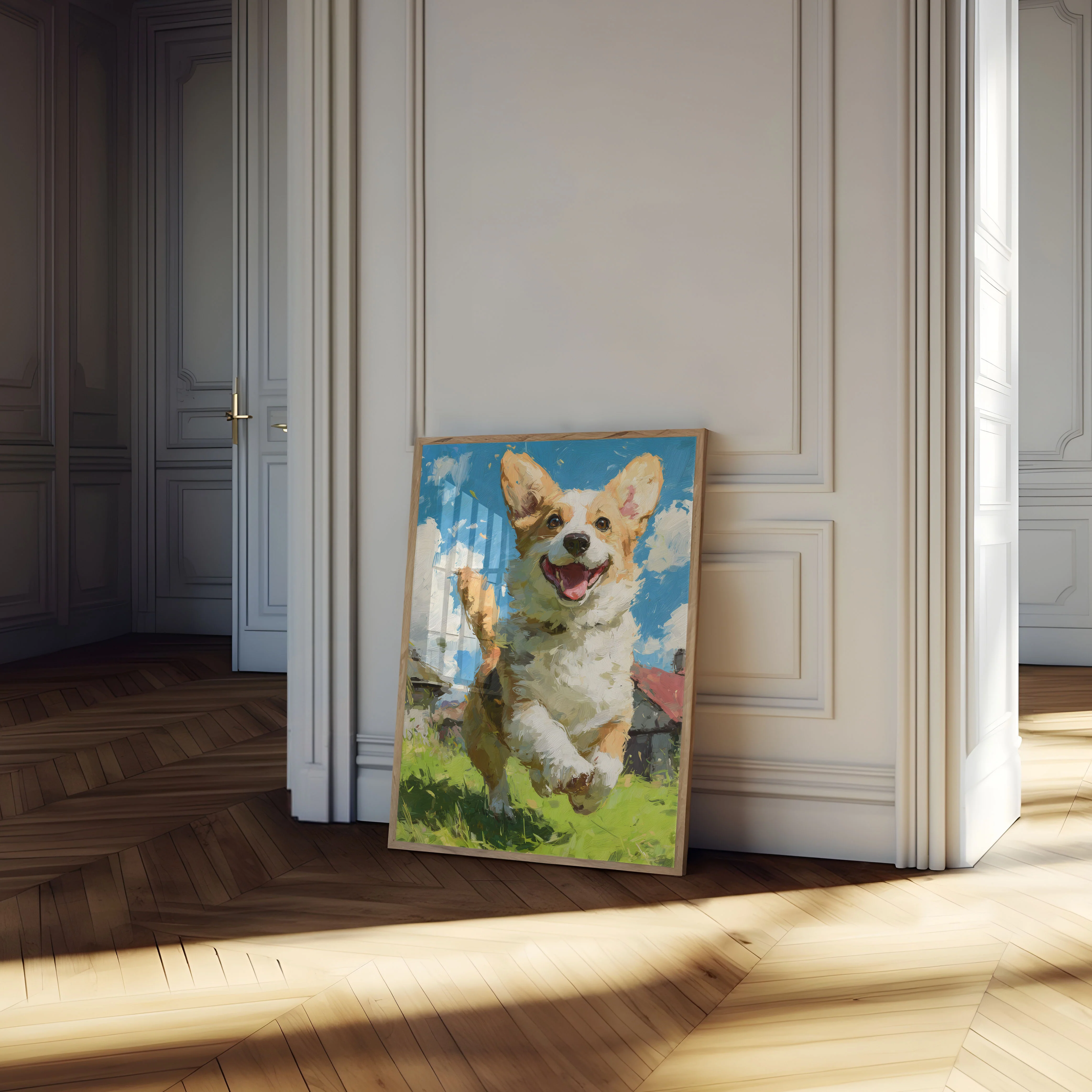 Happy Corgi Running Poster - Image 4