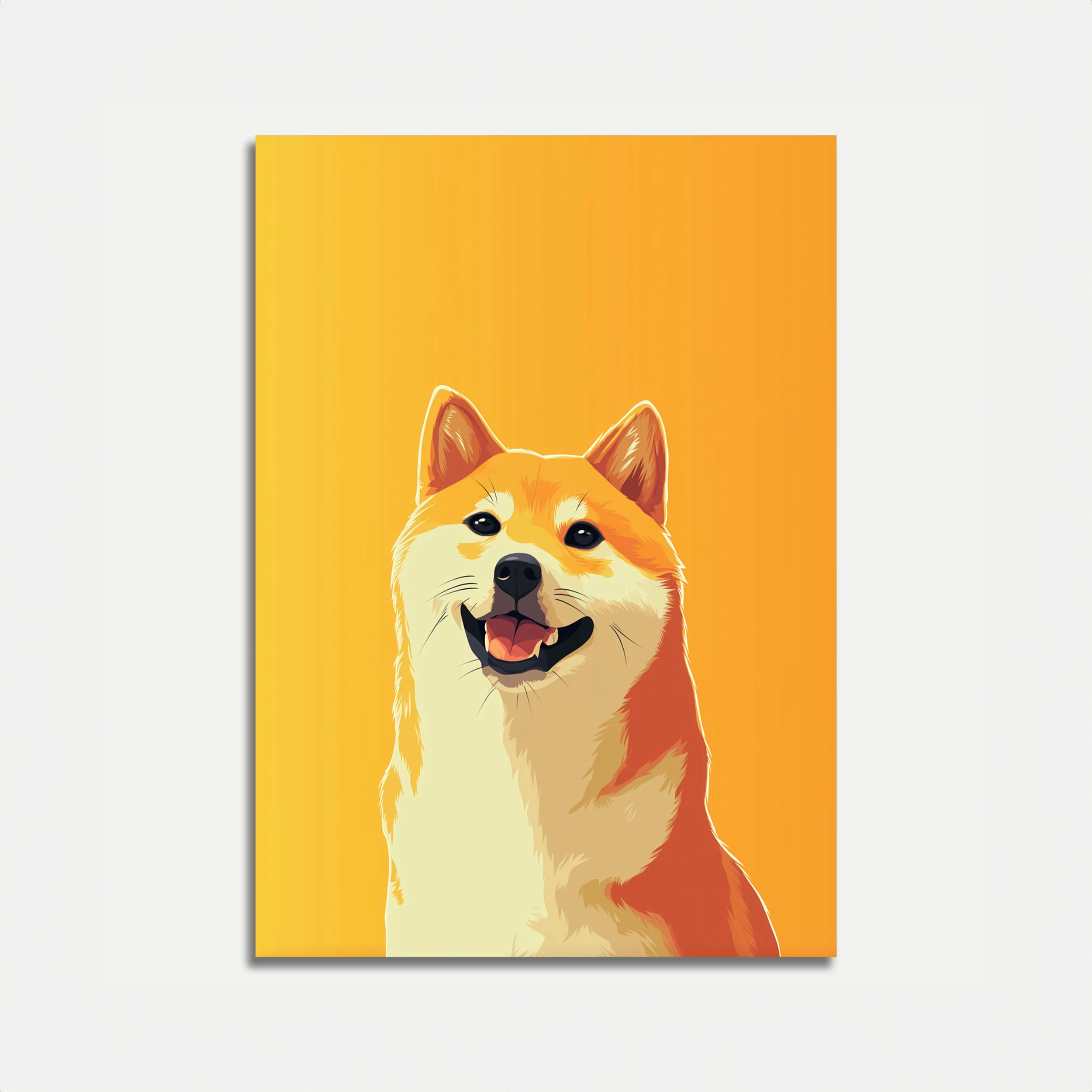 Happy Shiba Inu Dog Poster