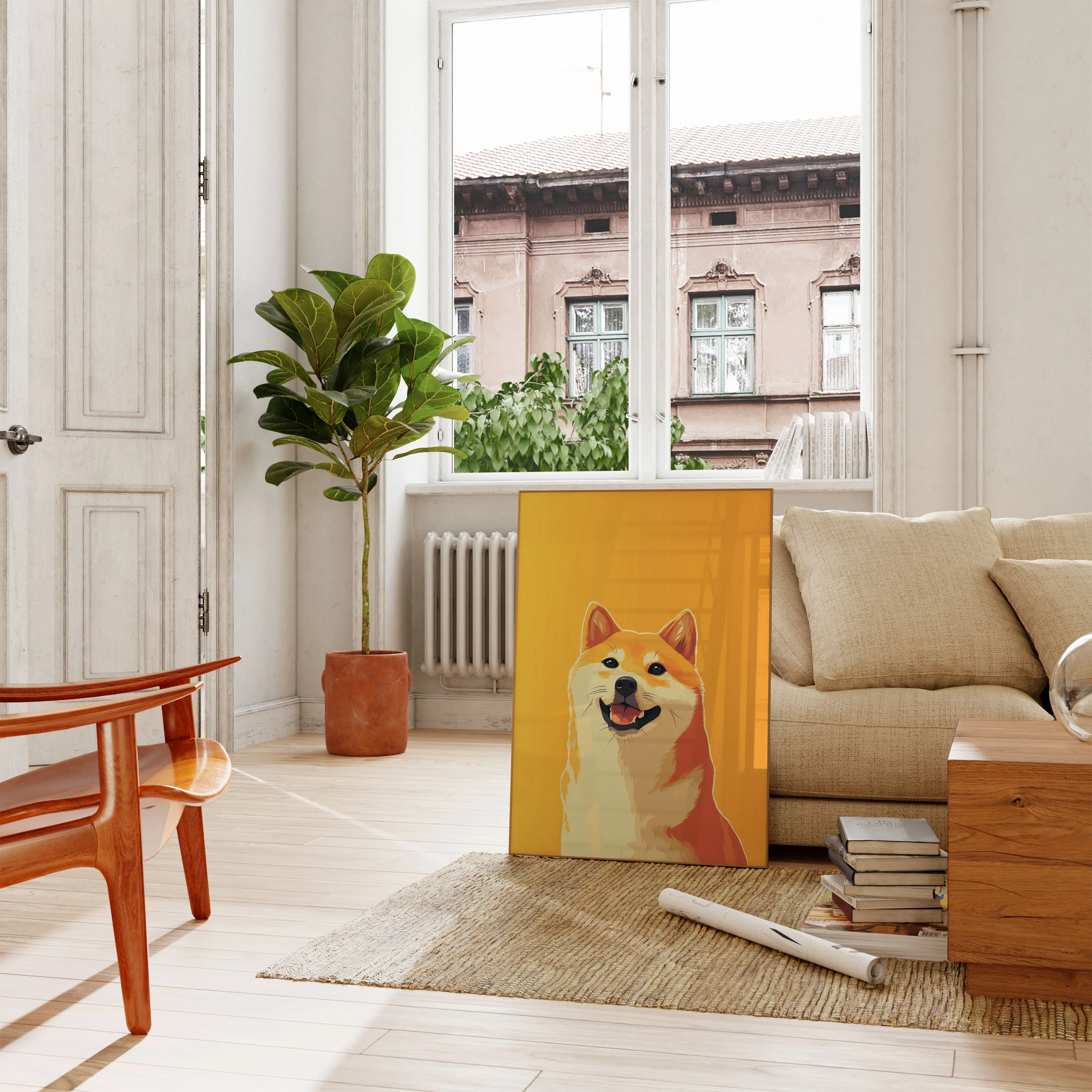 Happy Shiba Inu Dog Poster - Image 2