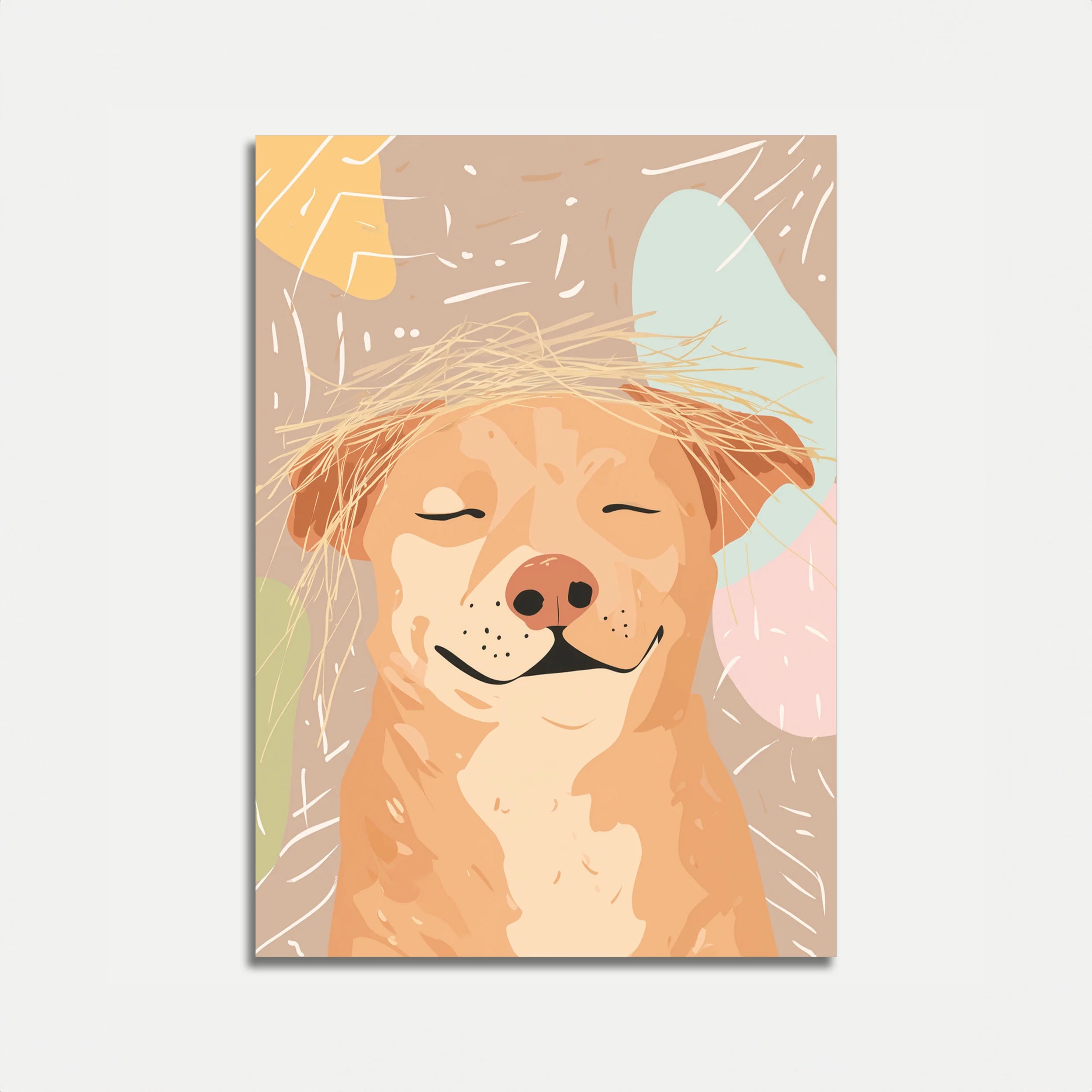 Happy Smiling Dog Poster