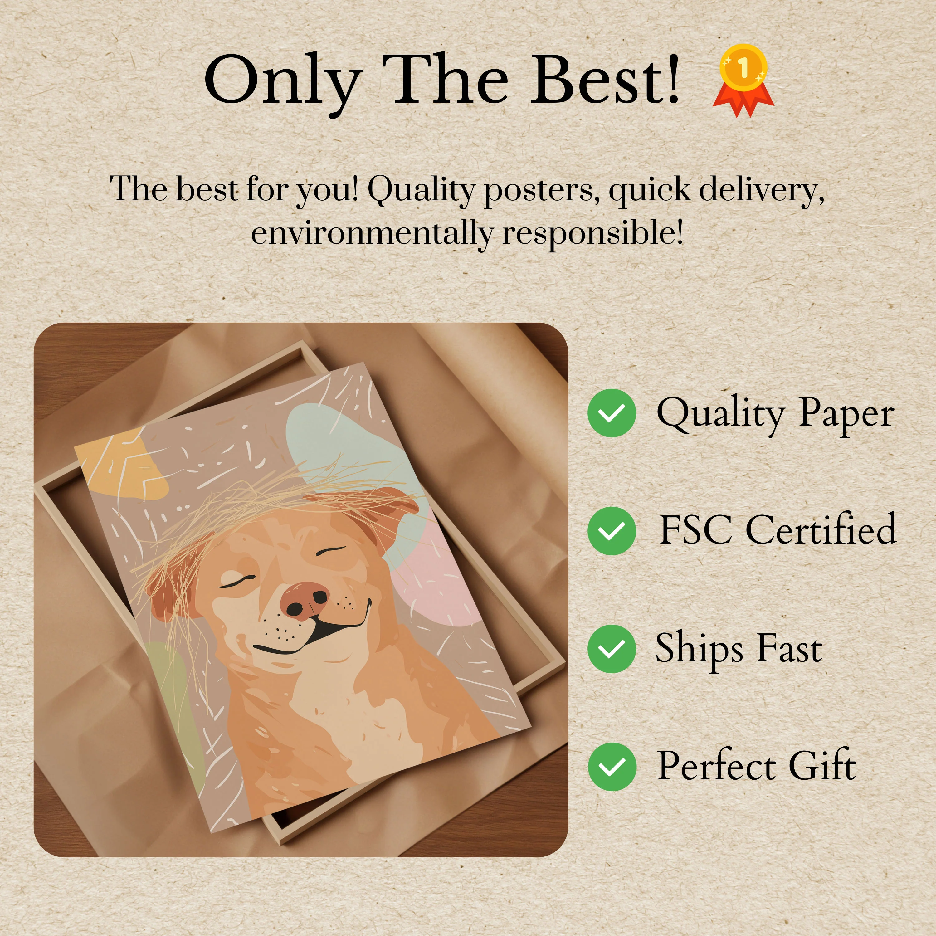 Happy Smiling Dog Poster - Image 3