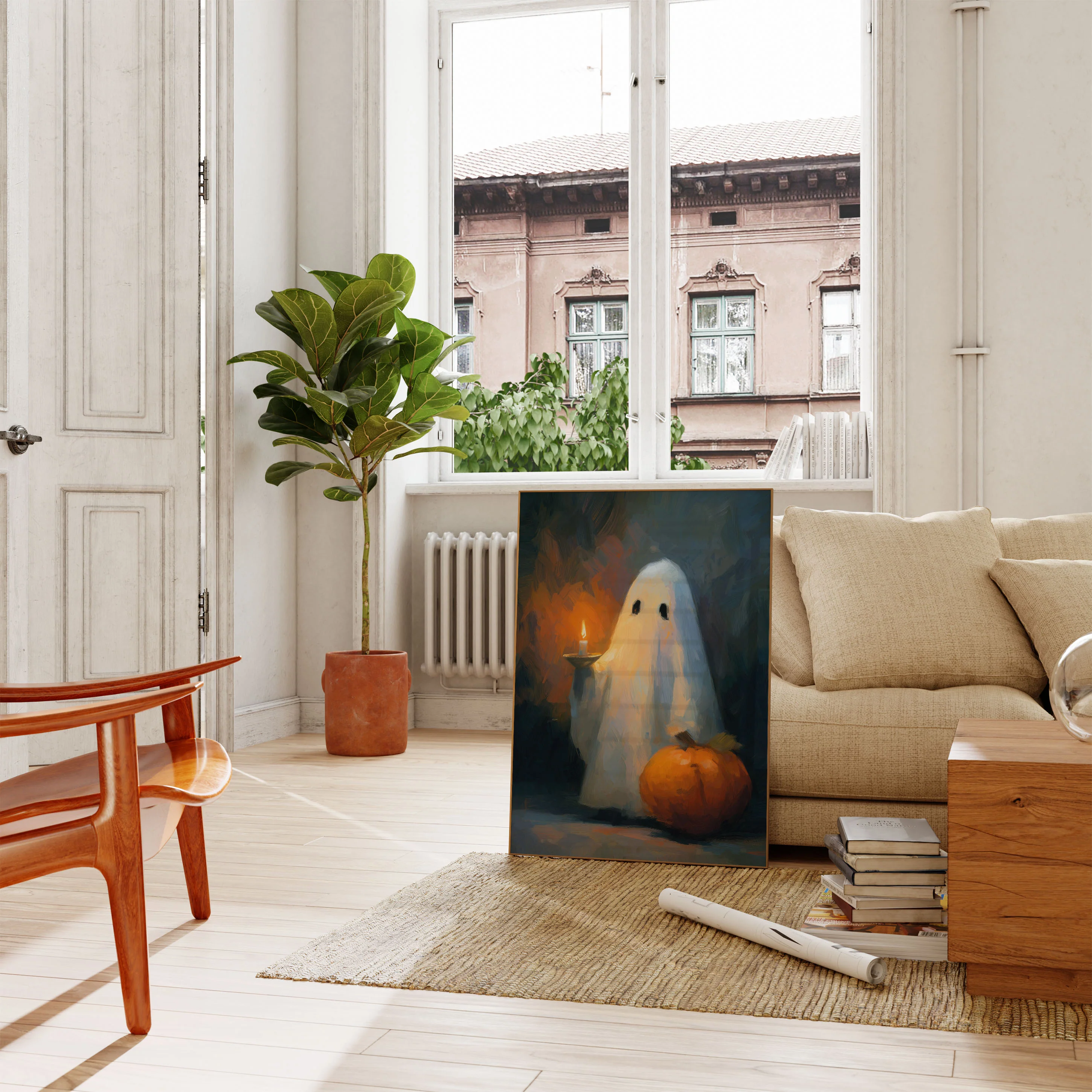 Haunting Halloween Ghost Poster - Image 2