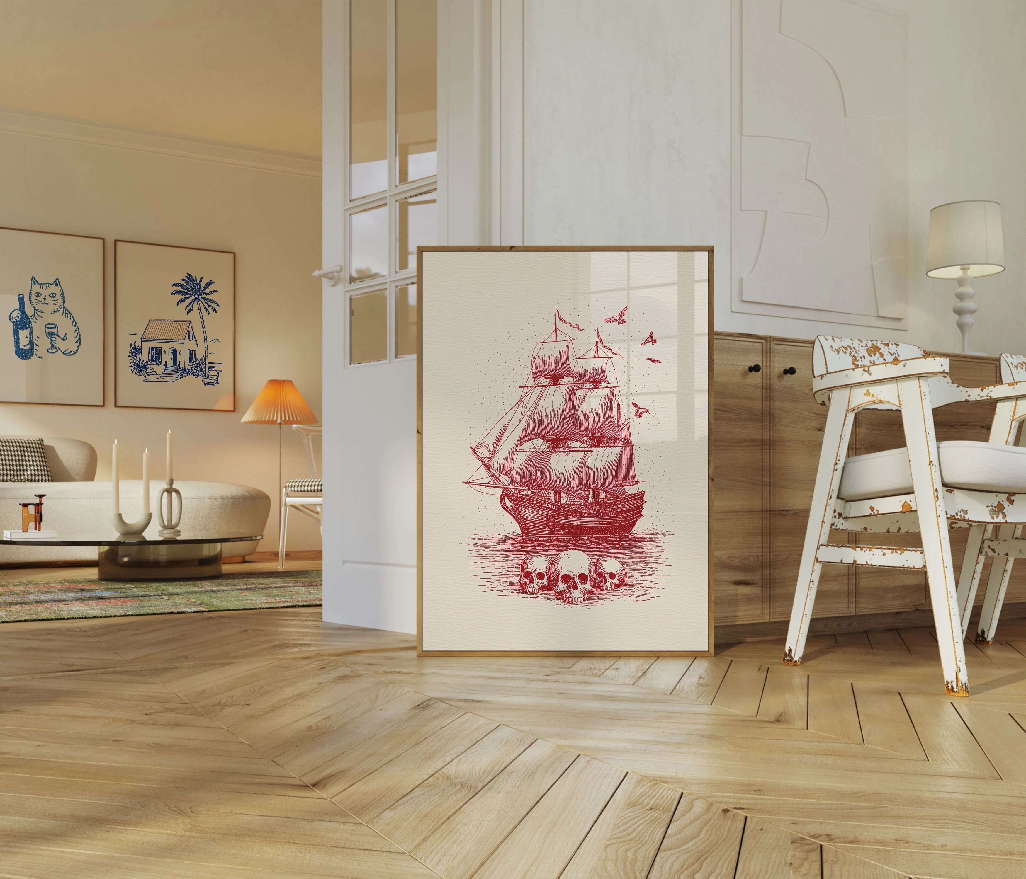 Haunting Pirate Ship Skulls Poster - Image 5