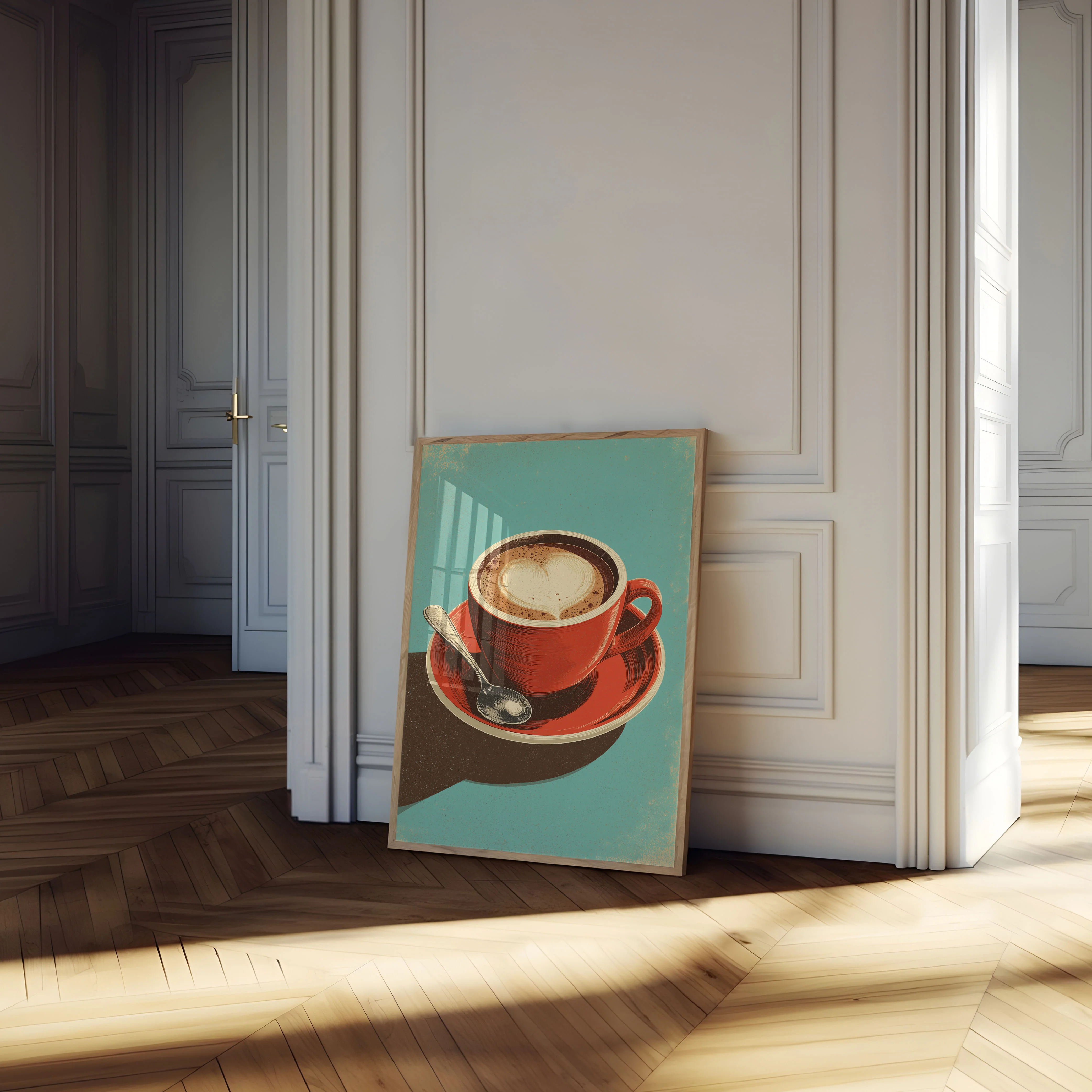 Heart Coffee Latte Art Poster - Image 4