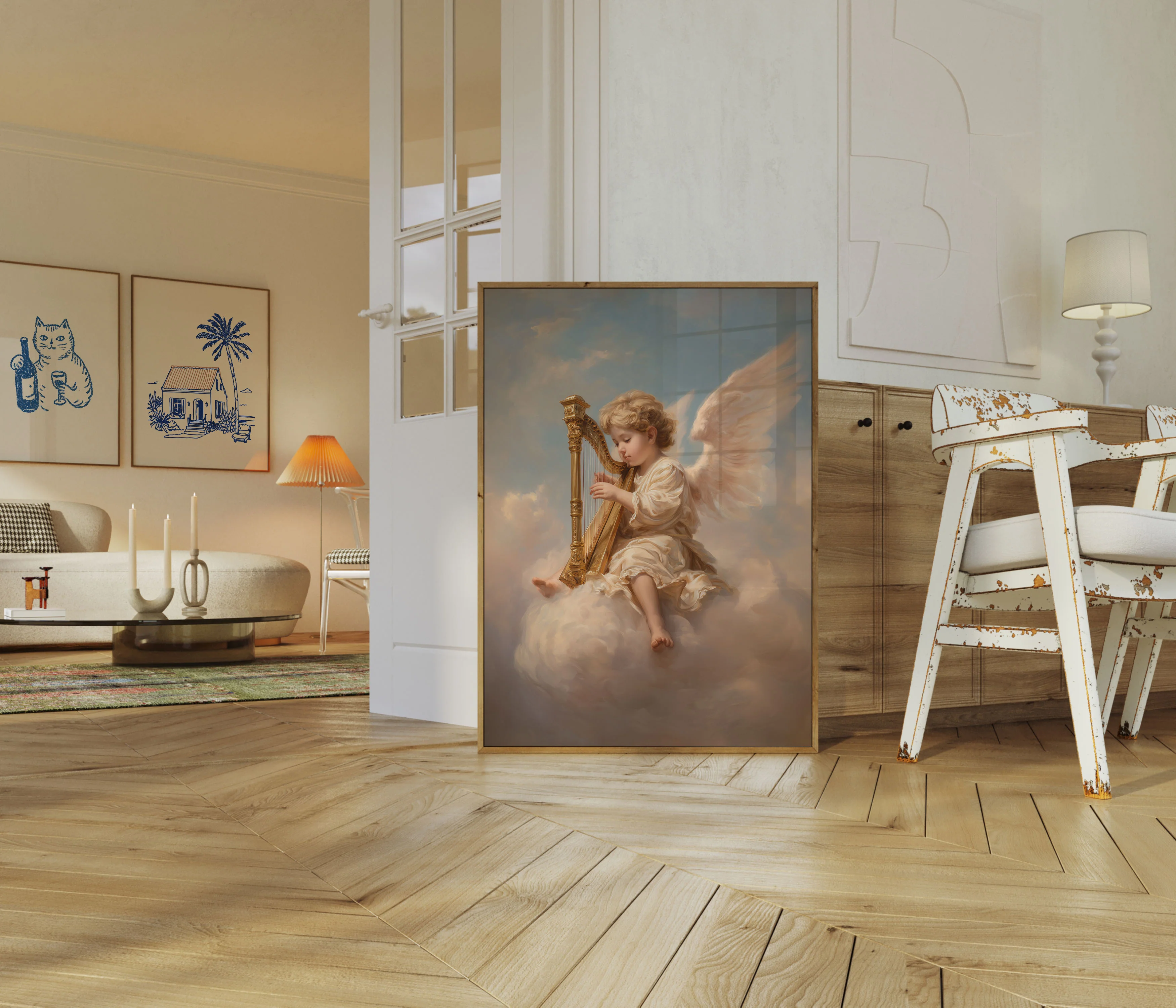 Heavenly Angel Harp Poster - Image 5