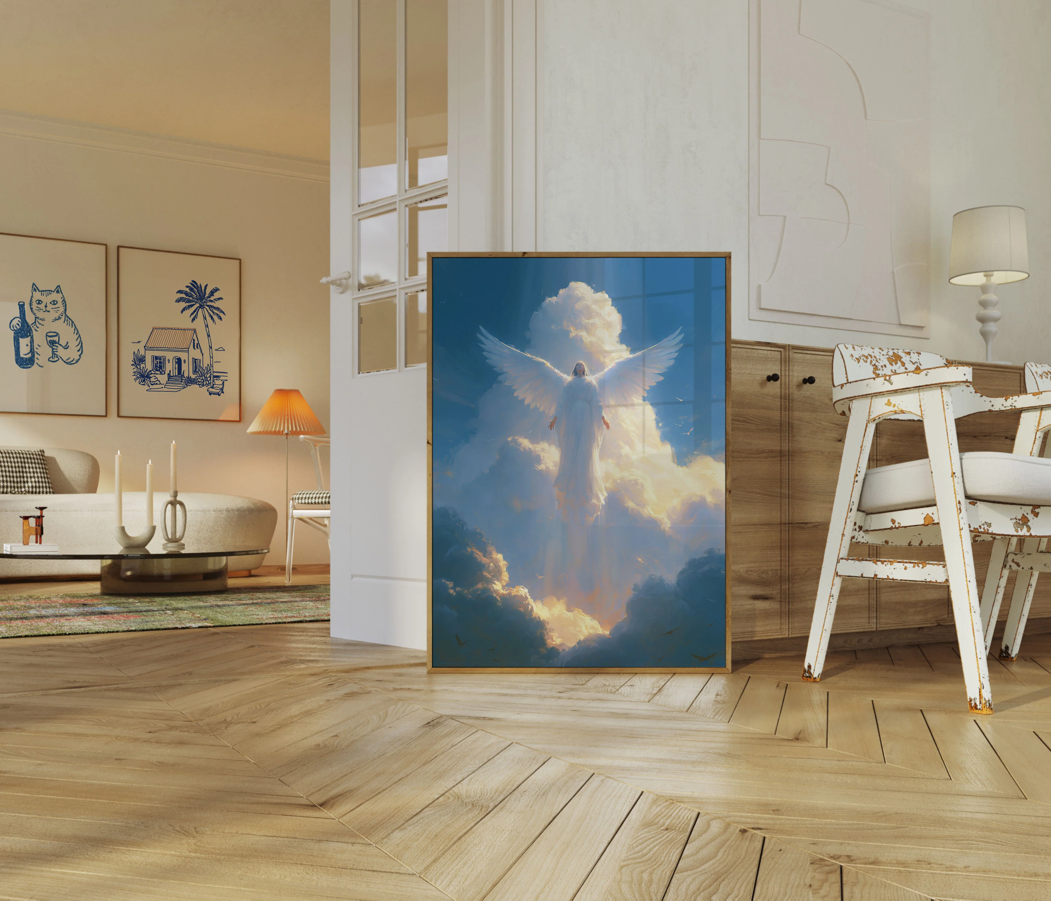 Heavenly Angel Wings Cloud Poster - Image 5