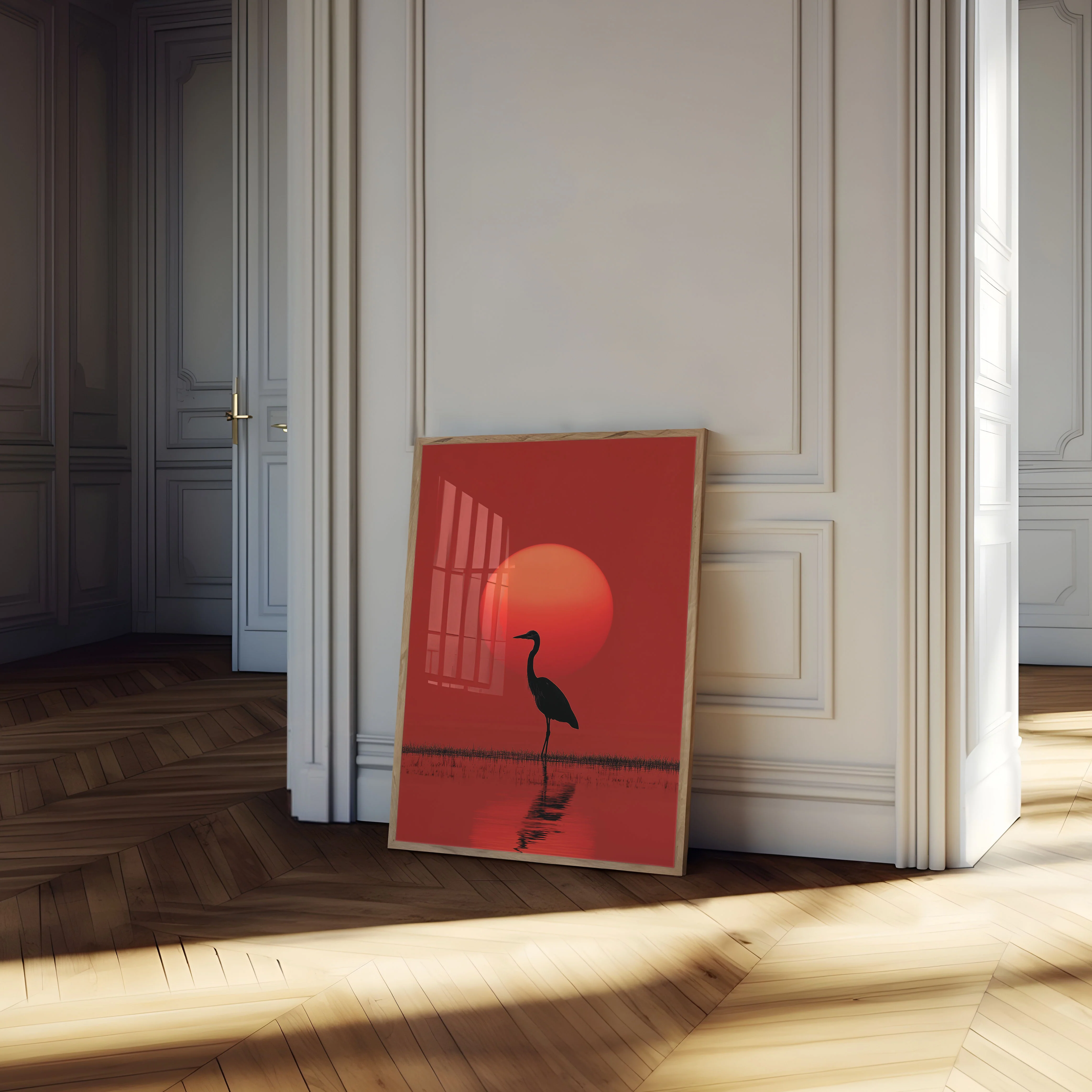 Heron Silhouette Sunset Poster - Image 4