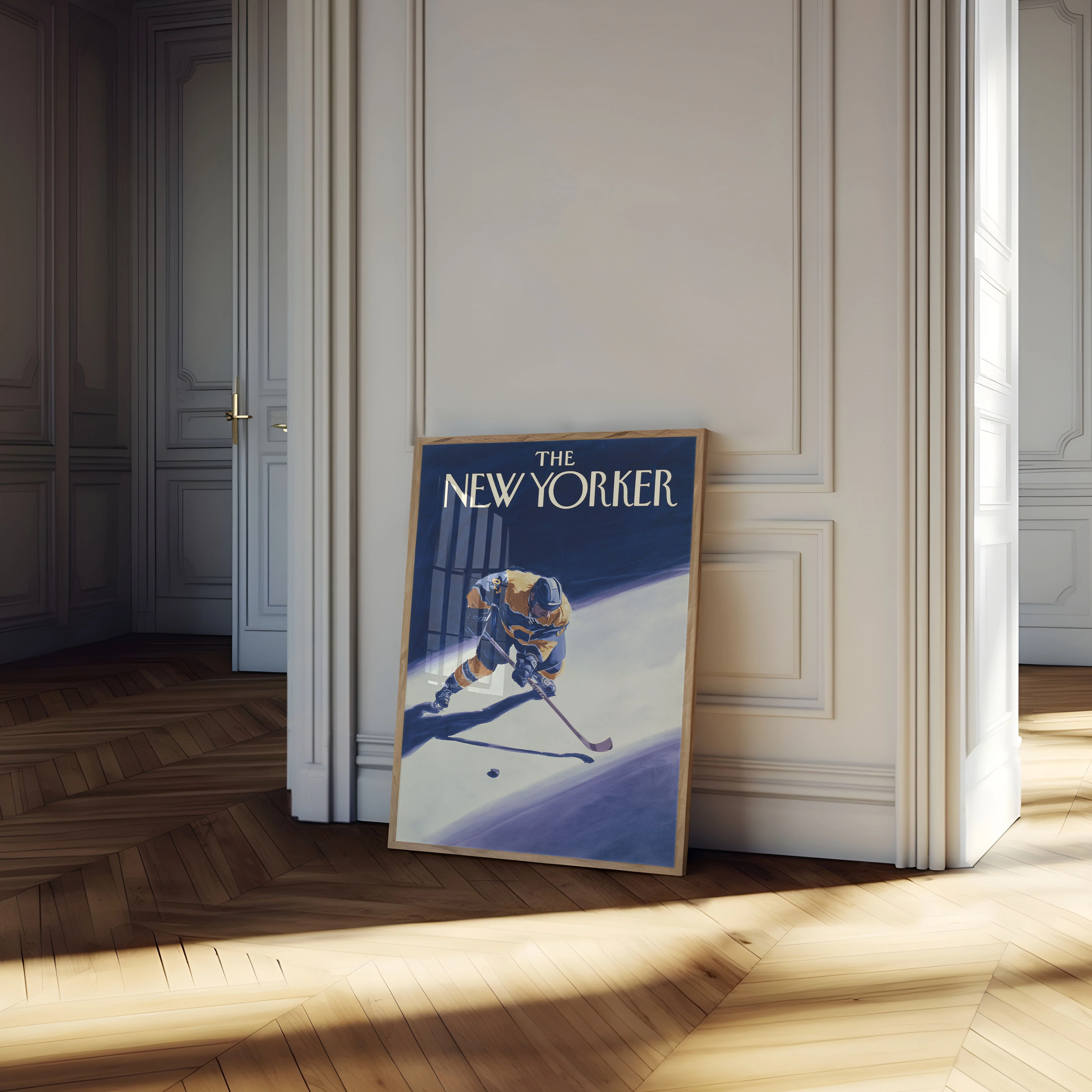 Hockey Ice Action New Yorker Poster - Image 4