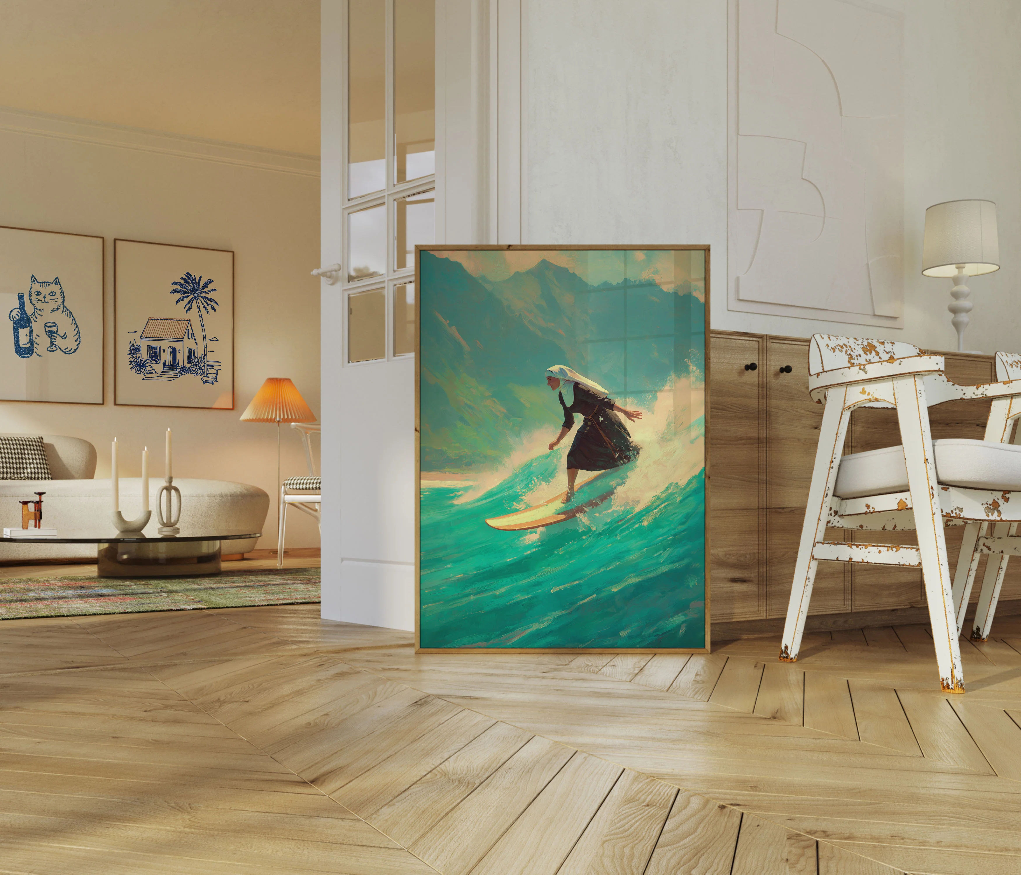 Holy Surf Rider Mountain Wave Poster - Image 5