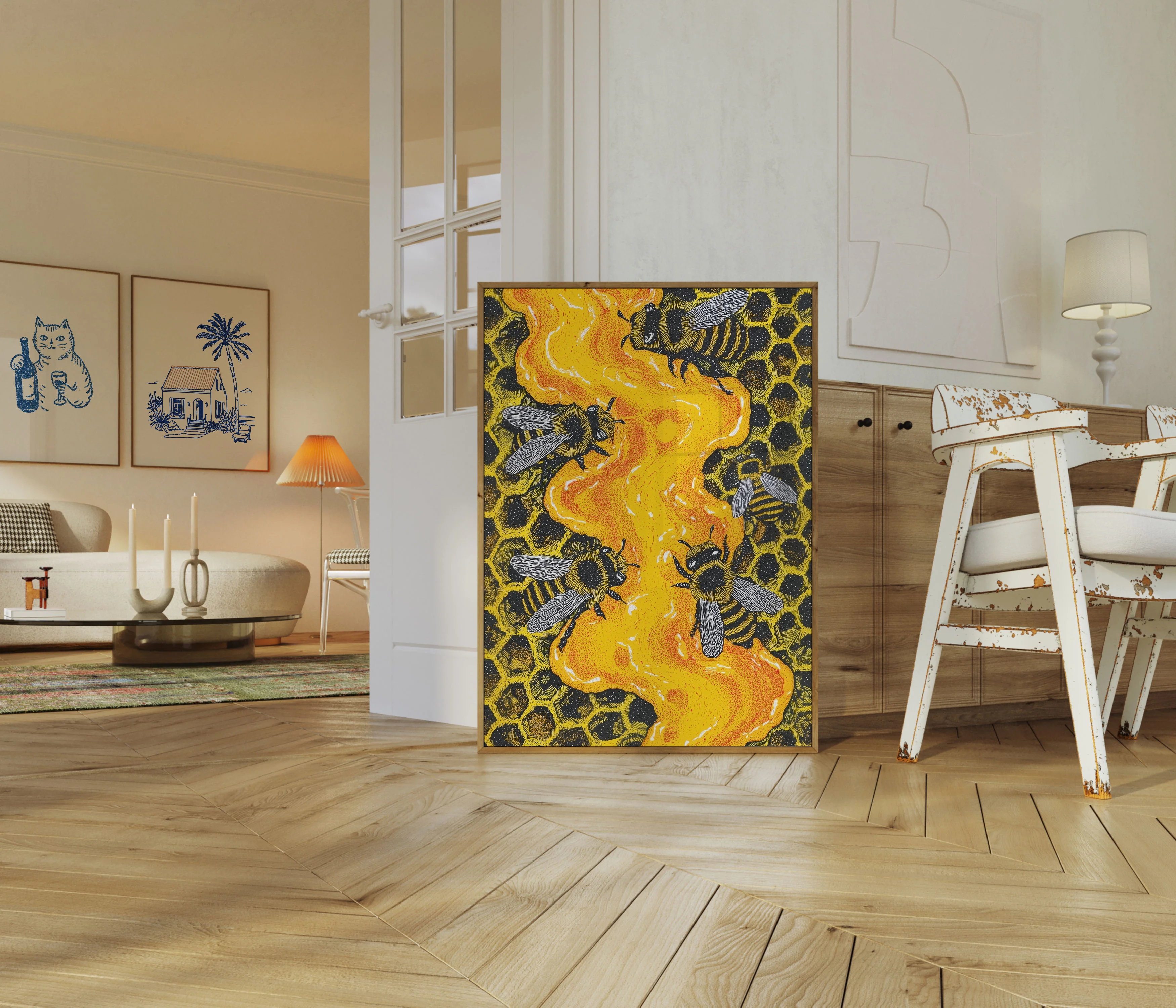 Honeycomb Buzz Bee Poster - Image 5