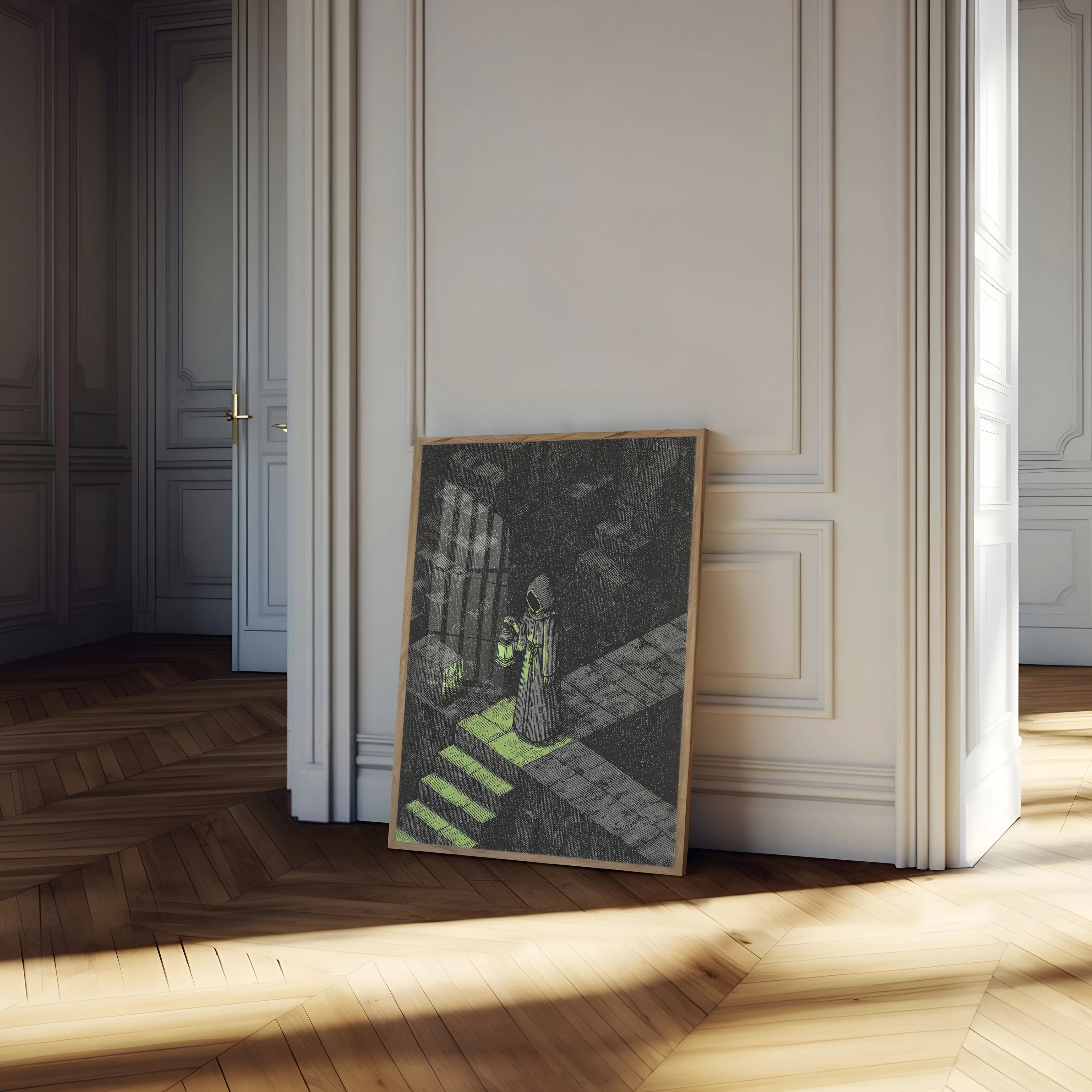 Hooded Figure in the Labyrinth Poster - Image 4