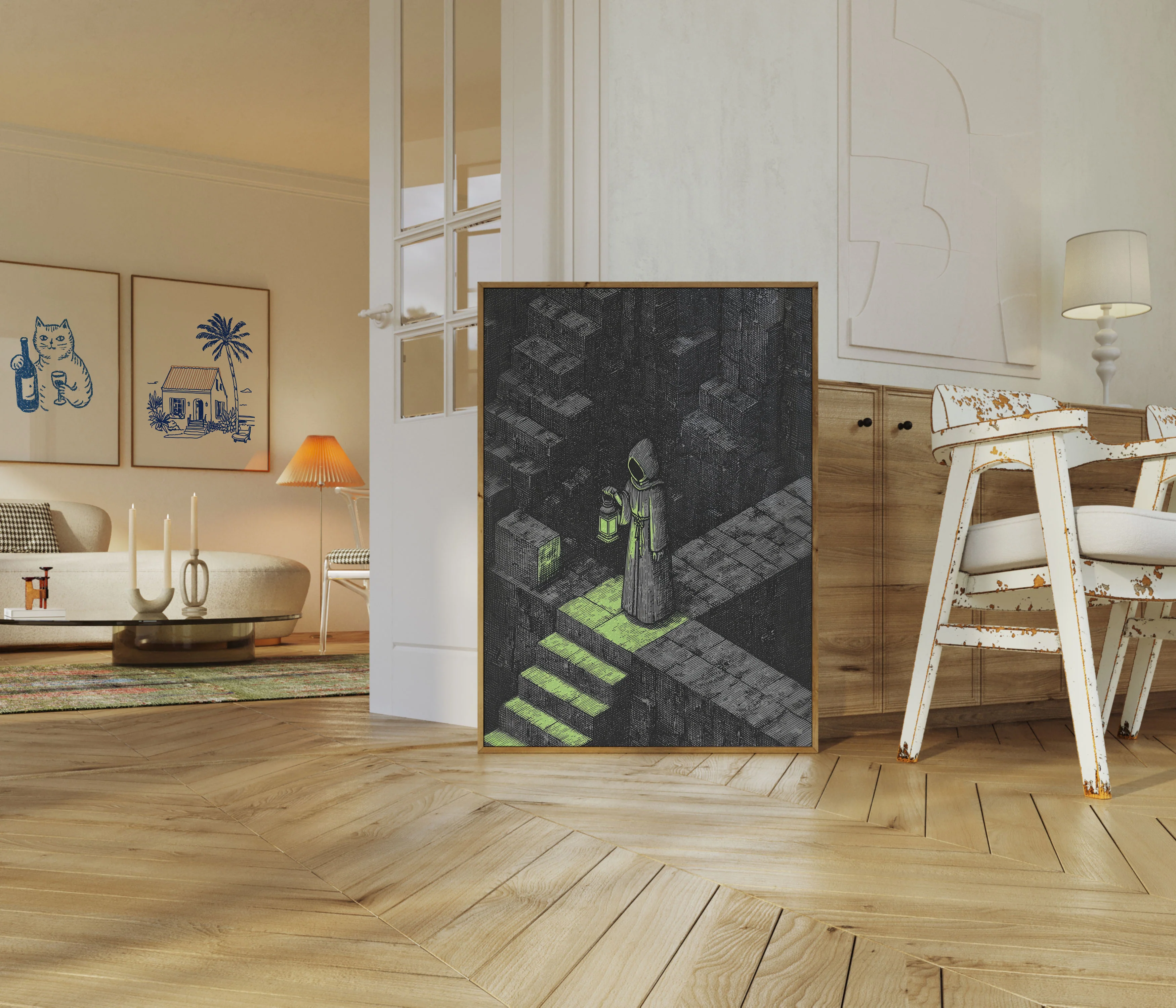 Hooded Figure in the Labyrinth Poster - Image 5