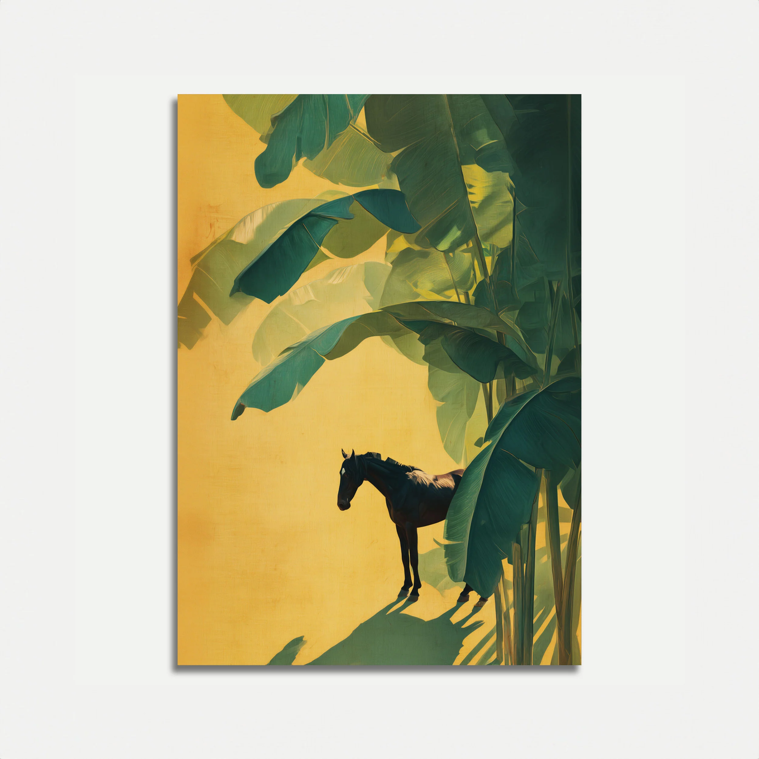 Horse in Tropical Paradise Poster