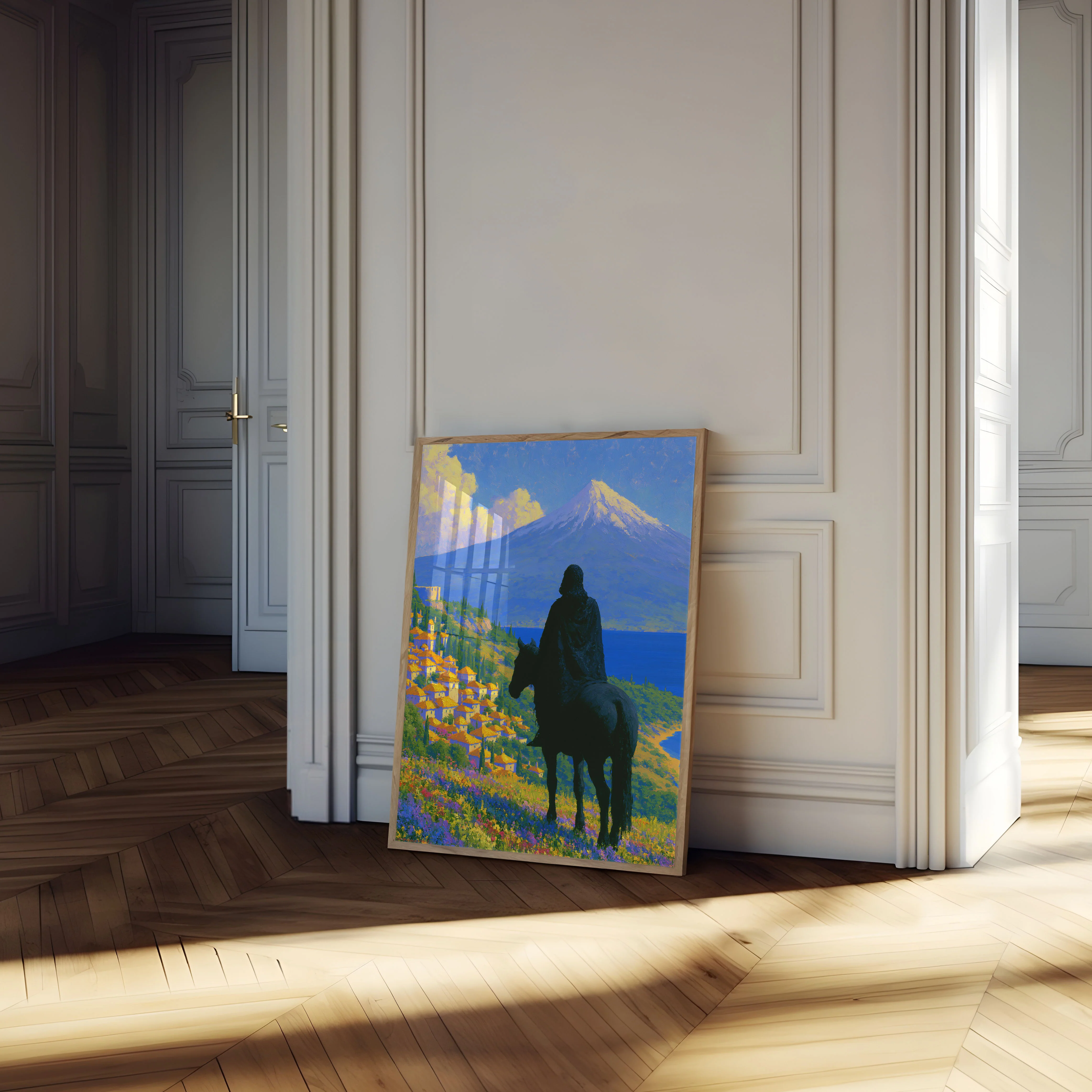 Horseman Overlooking Mount Fuji Poster - Image 4