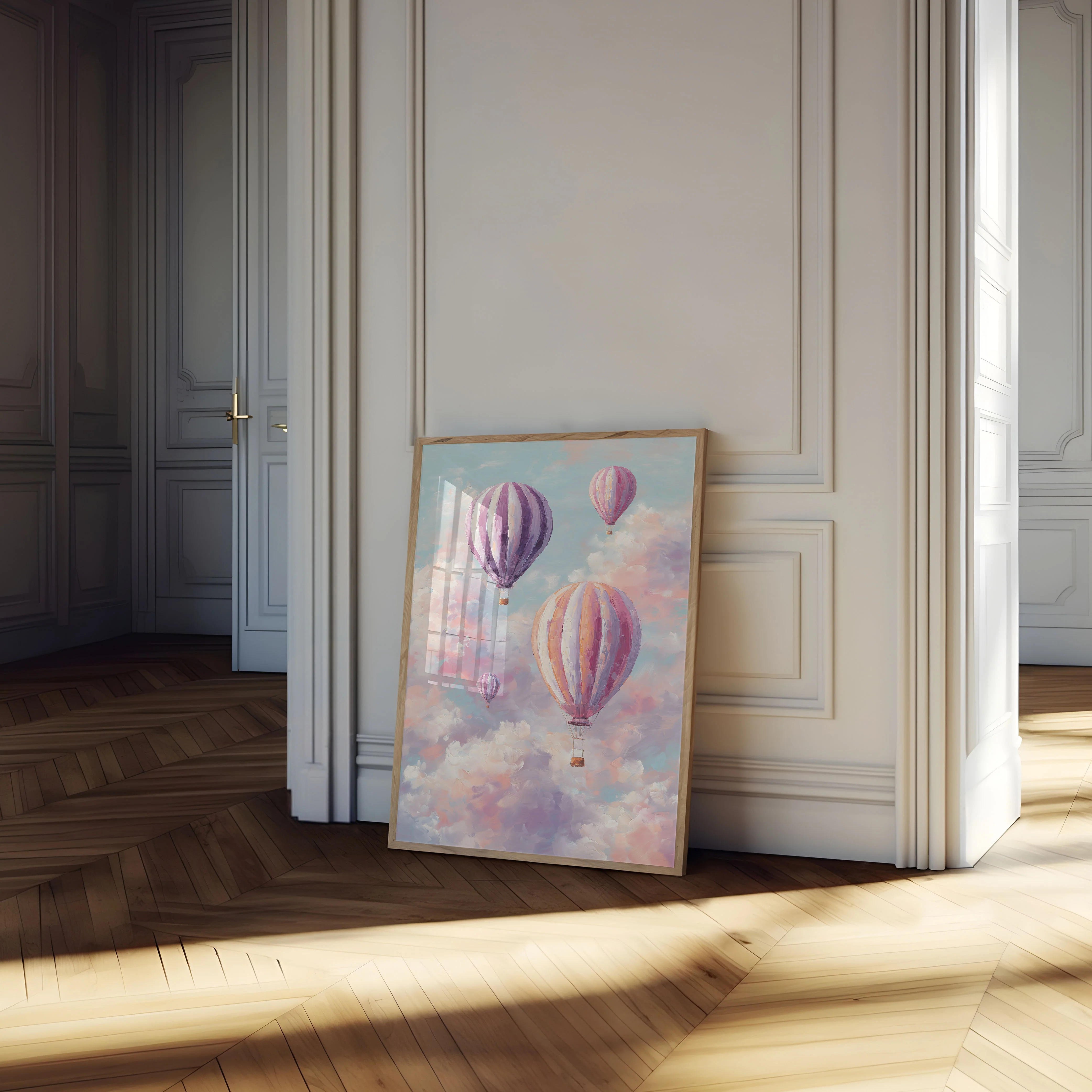 Hot Air Balloons in Clouds Poster - Image 4