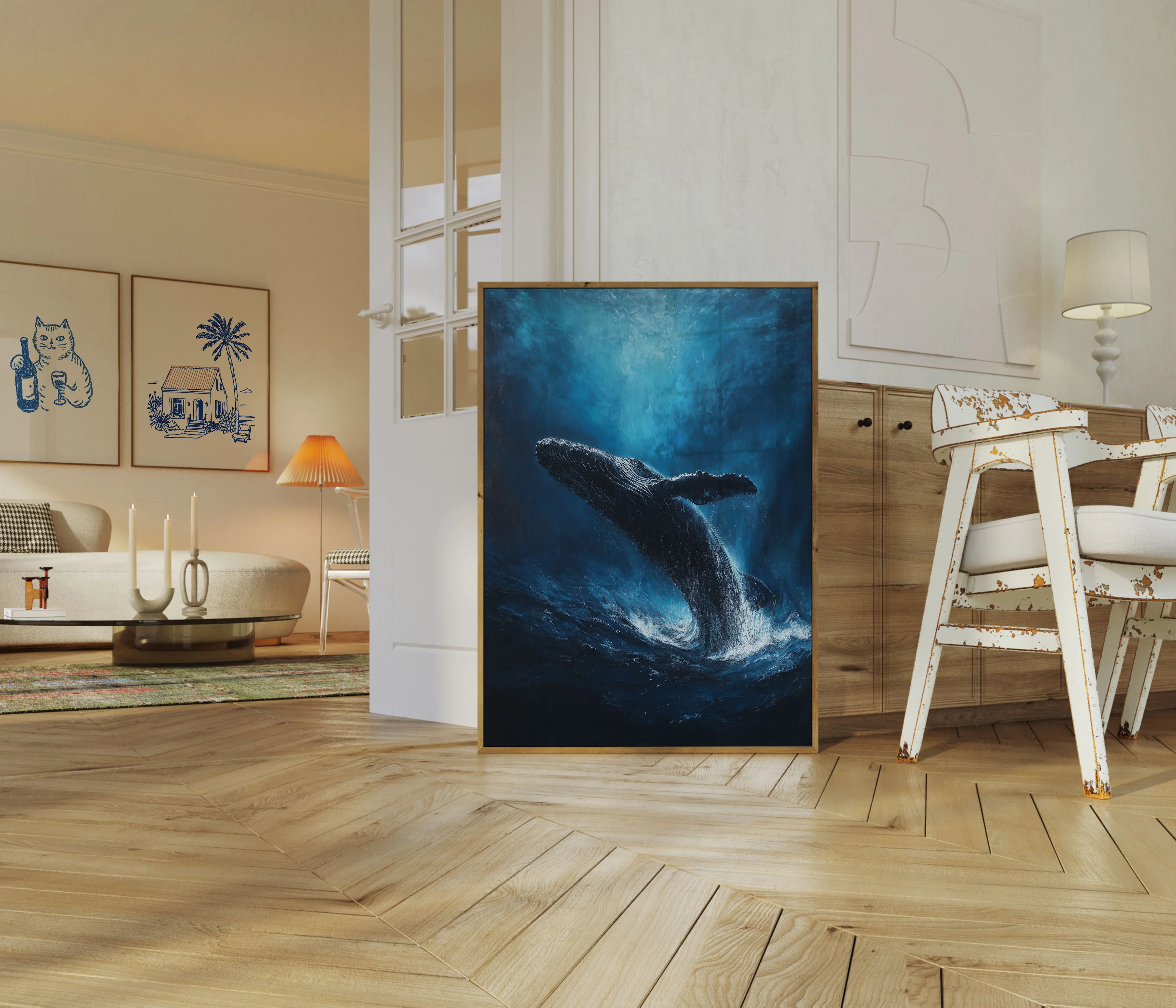 Humpback Whale Breaching Ocean Poster - Image 5