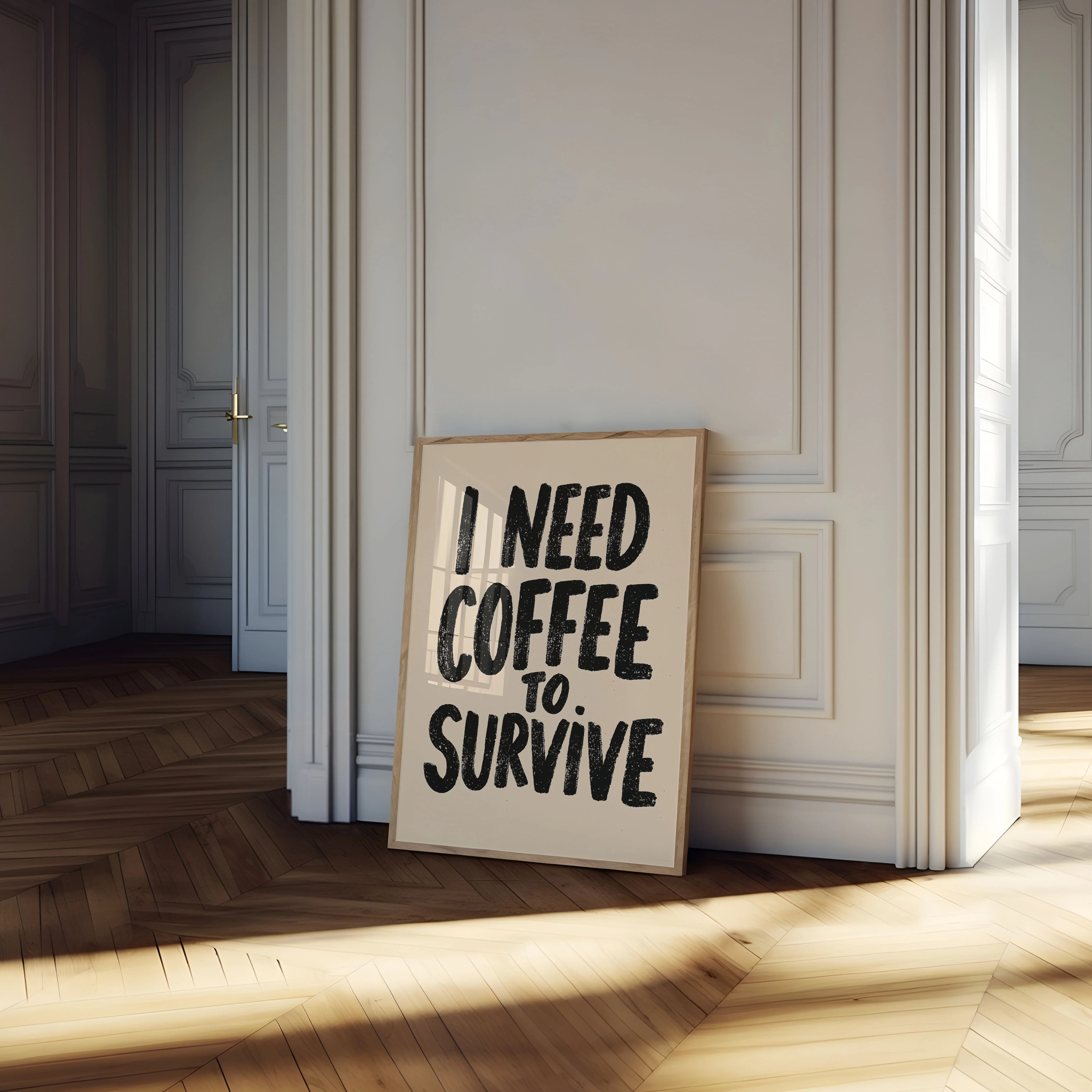 I Need Coffee to Survive Poster - Image 4