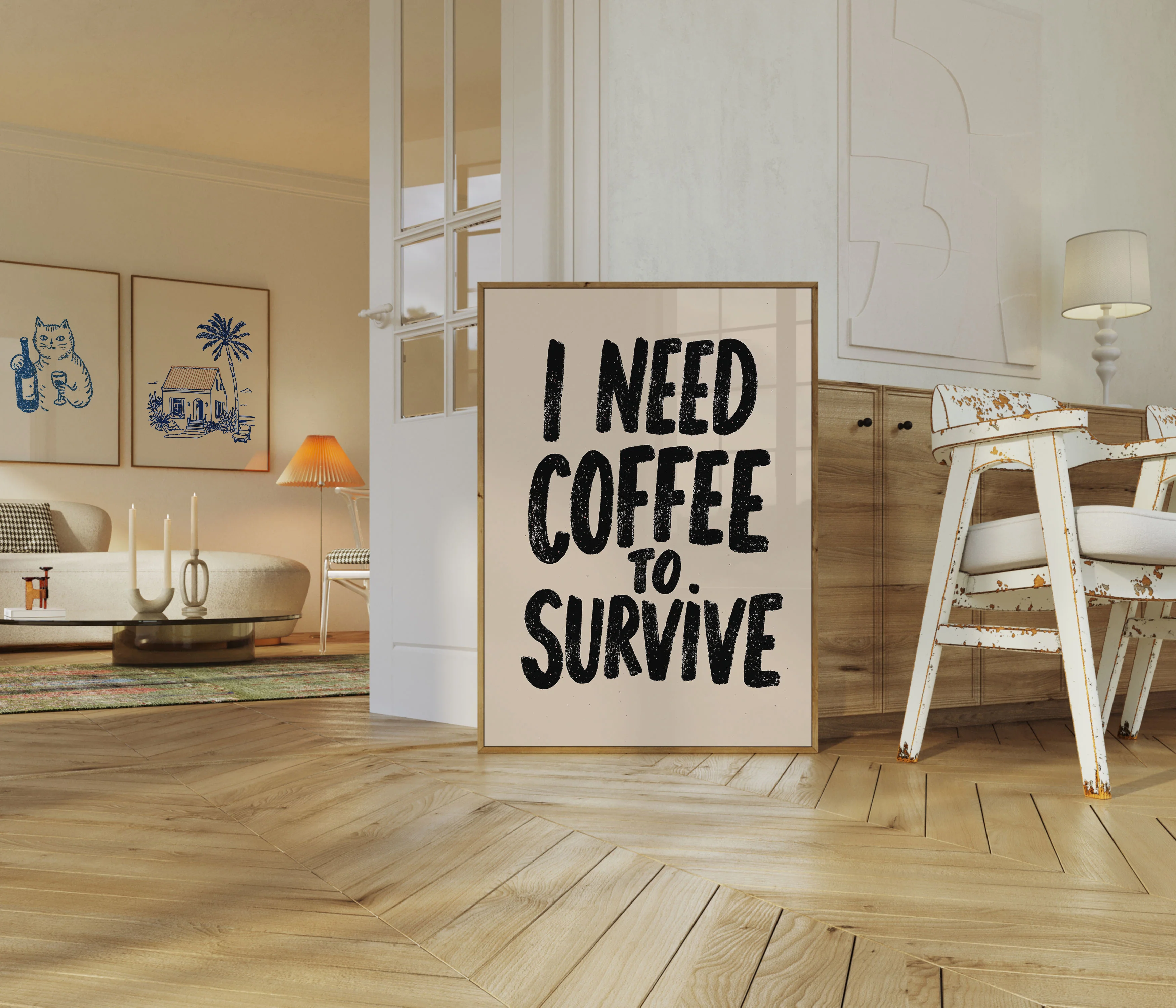I Need Coffee to Survive Poster - Image 5