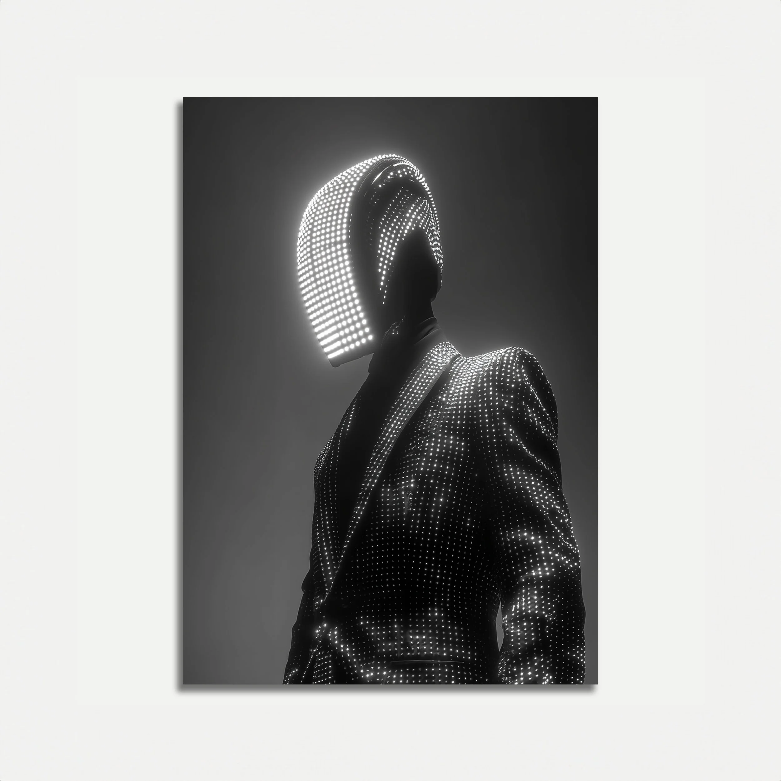 Illuminated Digital Silhouette Poster