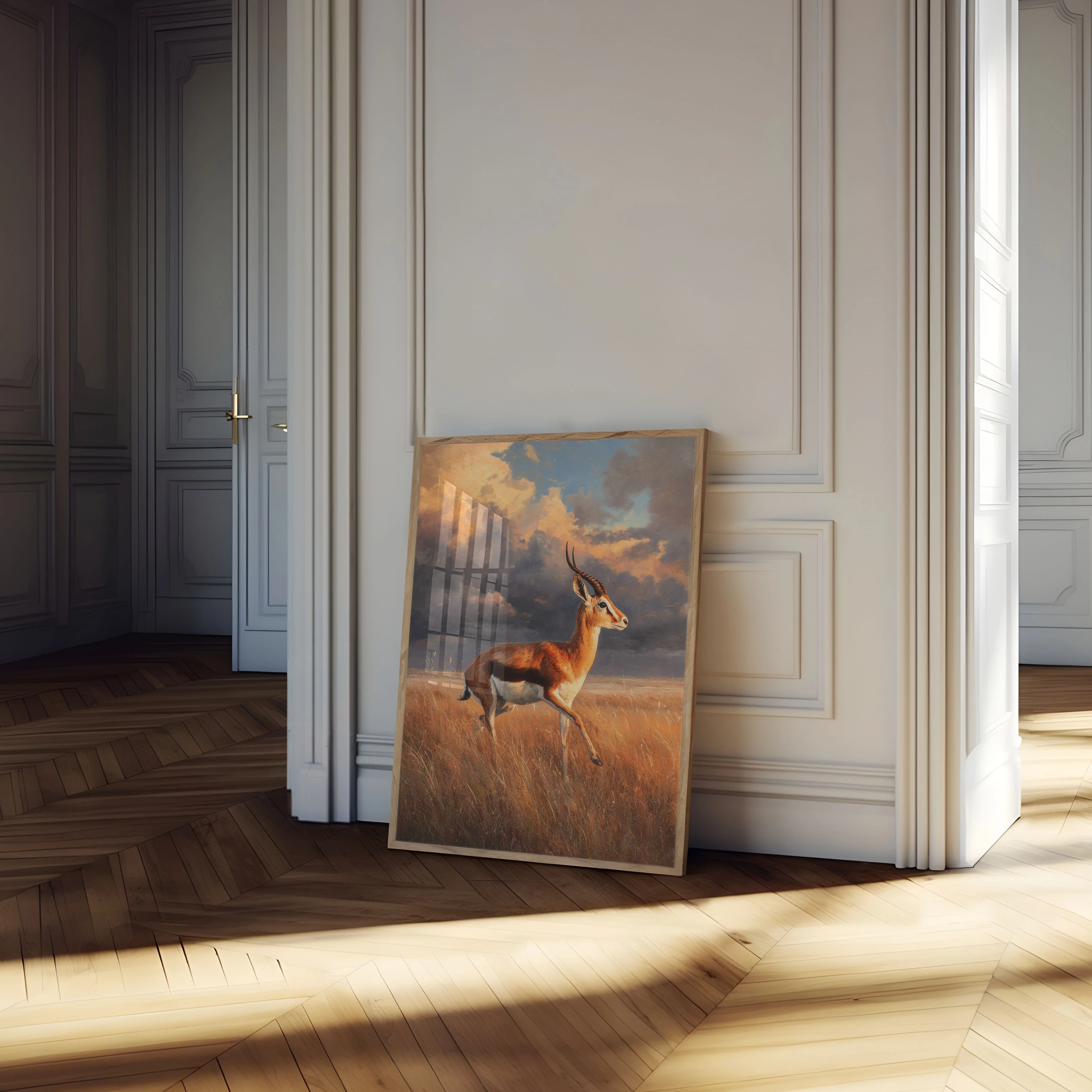 Impala in Golden Grassland Poster - Image 4