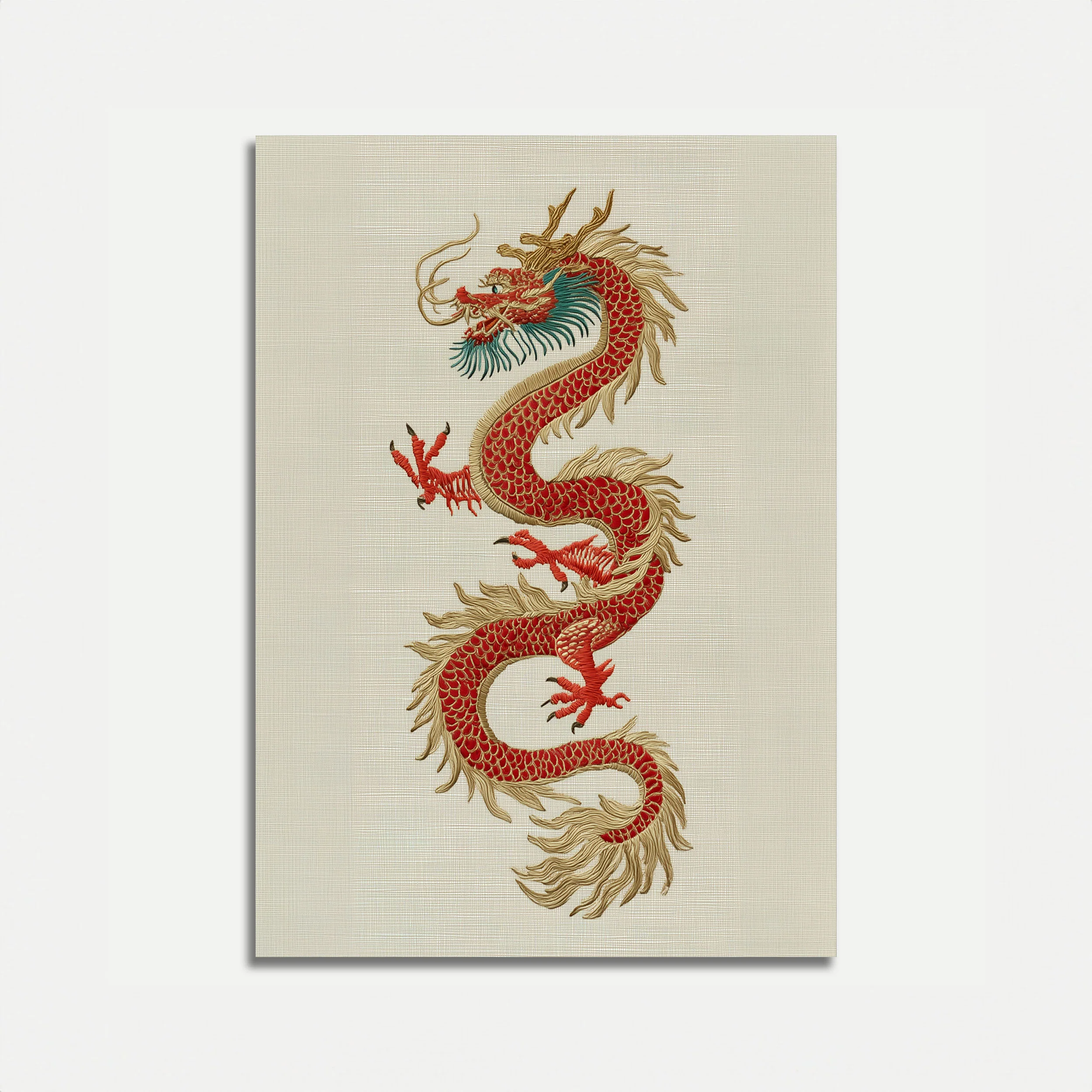Imperial Red Dragon Art Poster