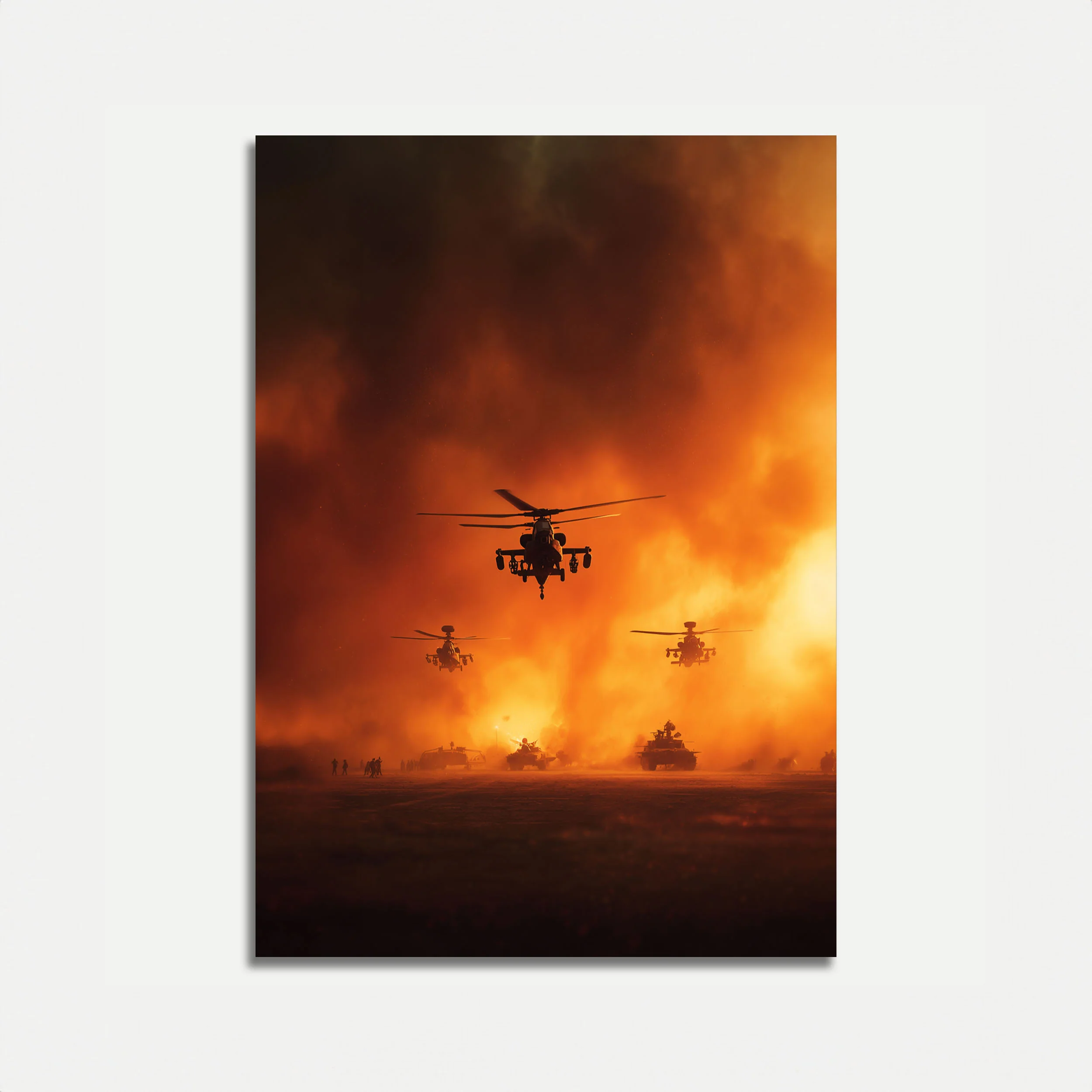 Inferno Battlefield Military Poster