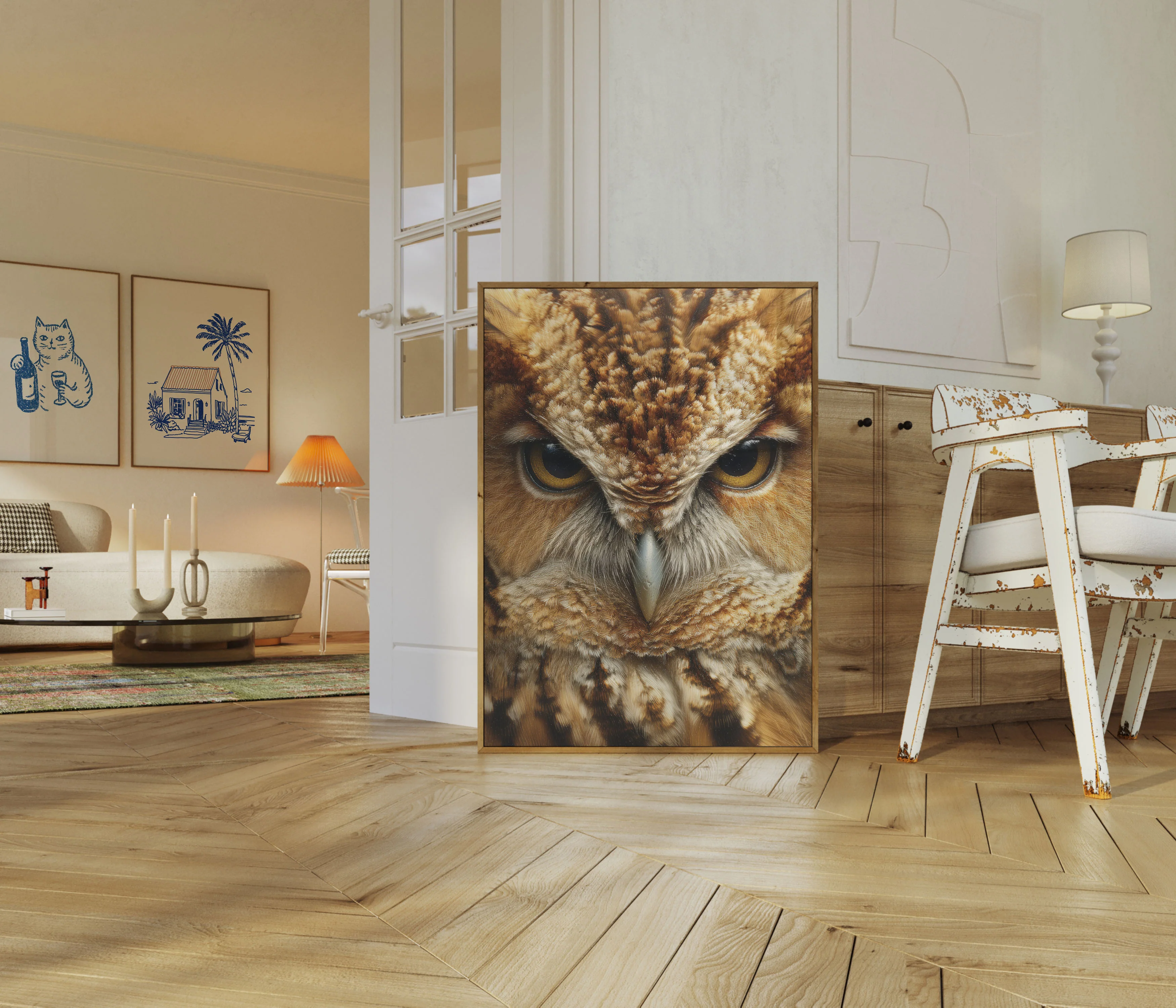 Intense Owl Gaze Poster - Image 5