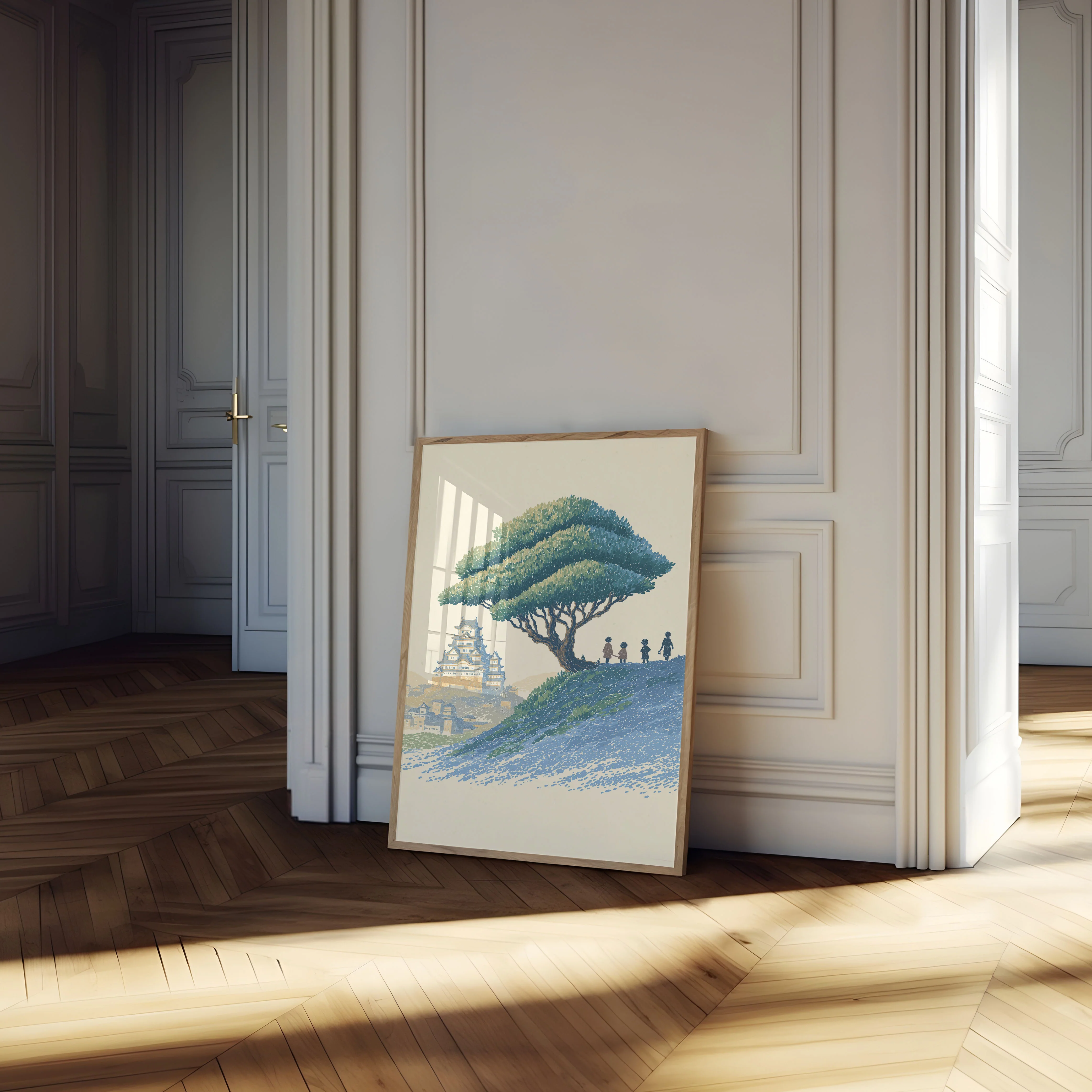 Japanese Castle Landscape Poster - Image 4
