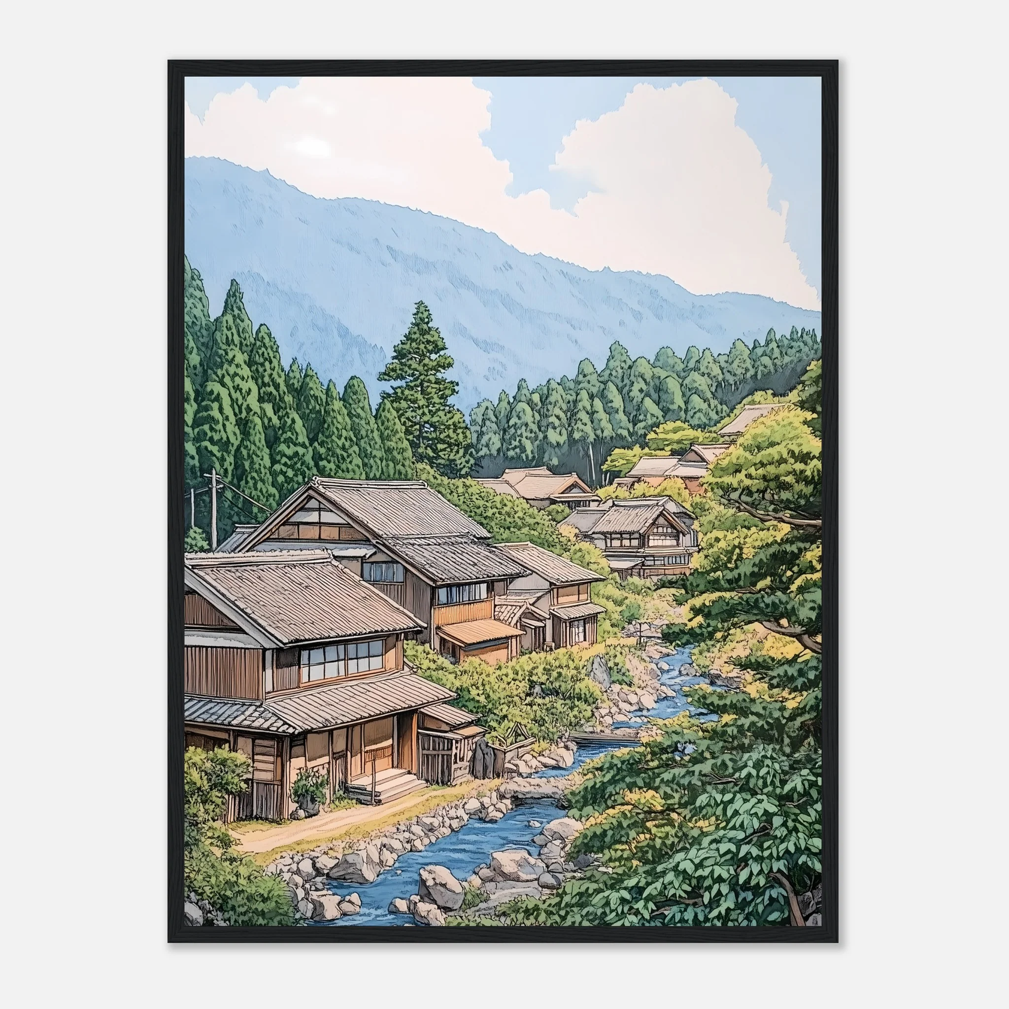 Japanese Streamside Serenity – Poster - Image 13