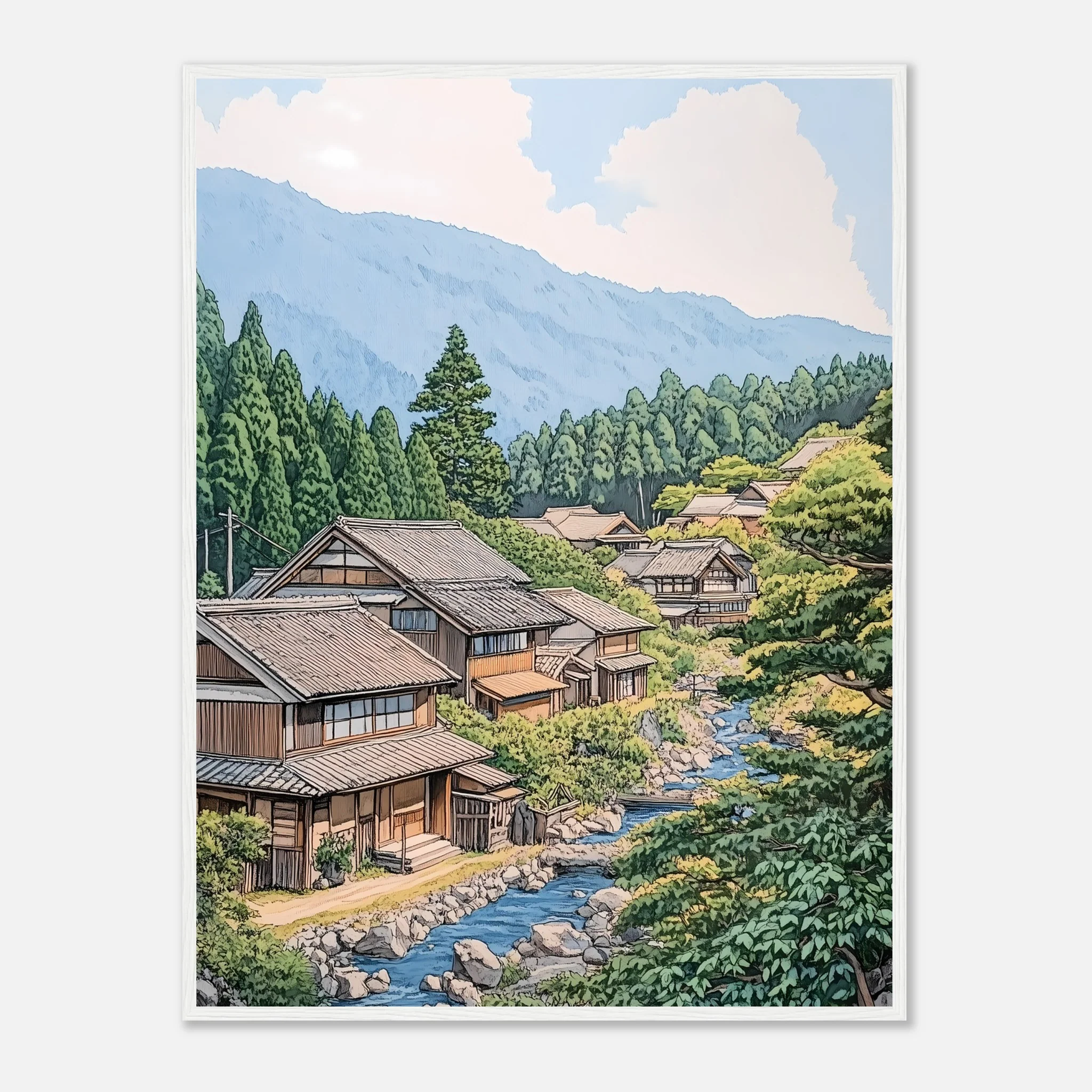 Japanese Streamside Serenity – Poster - Image 26